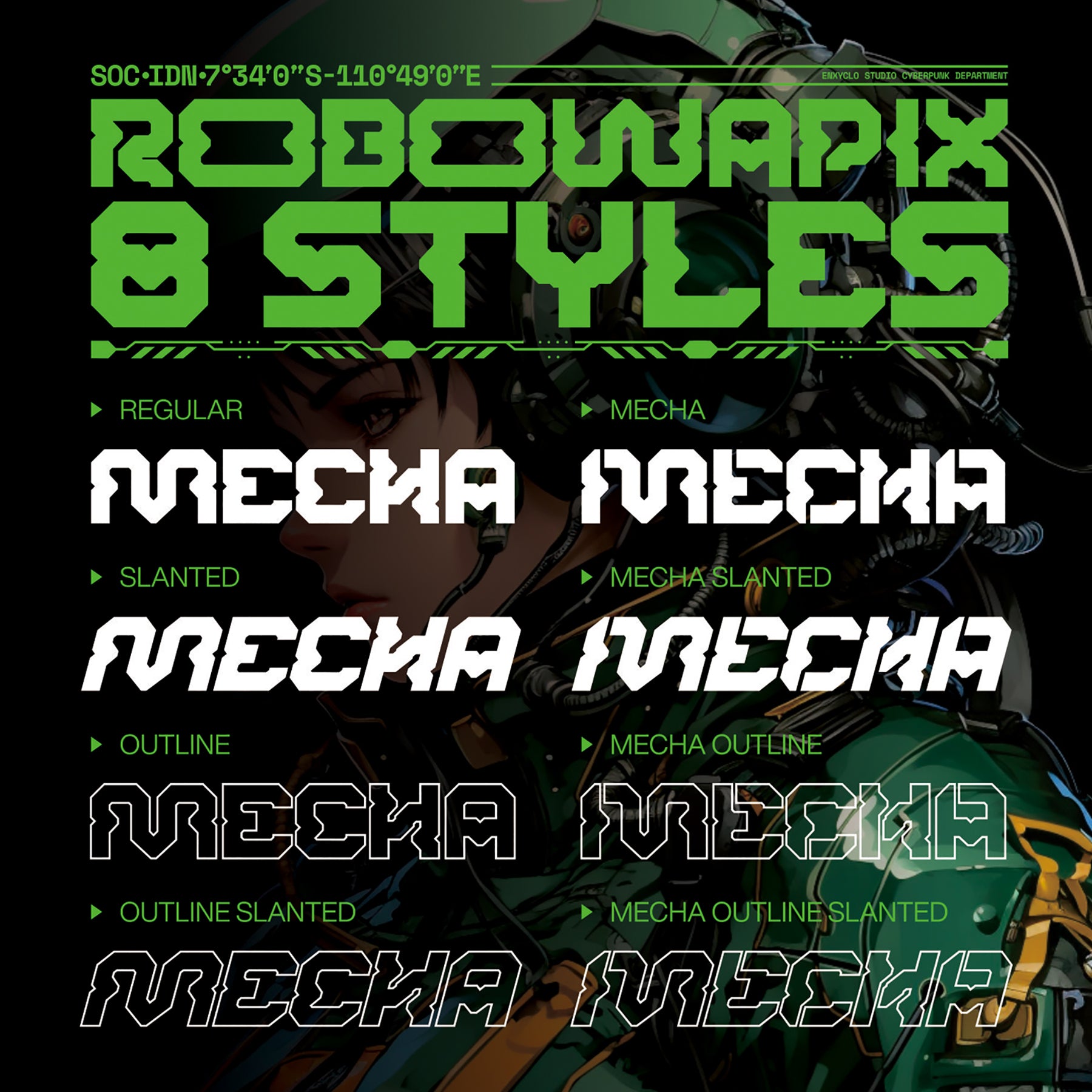 NCL ROBOWAPIX Typeface