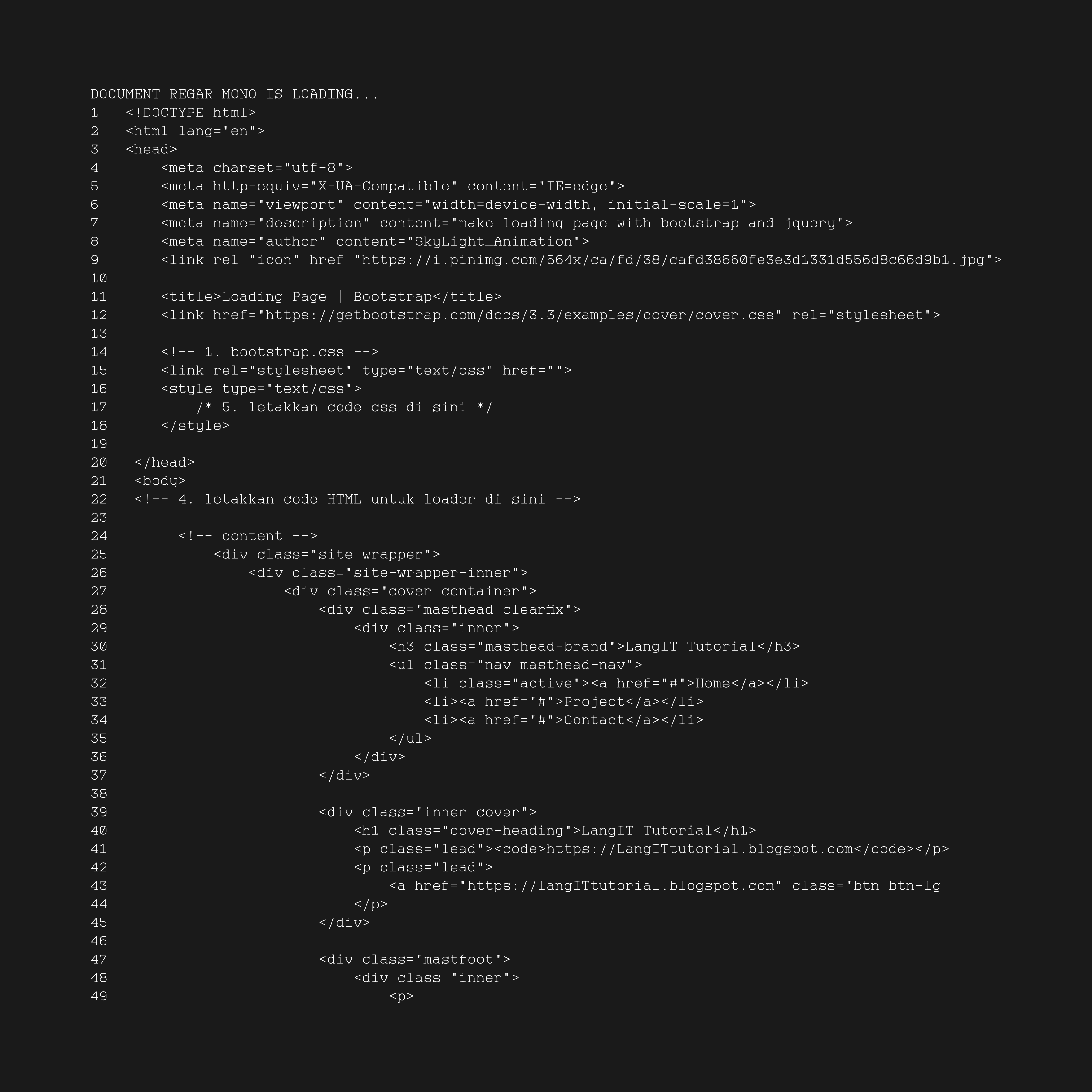 REGAR MONOSPACED FONT FAMILY