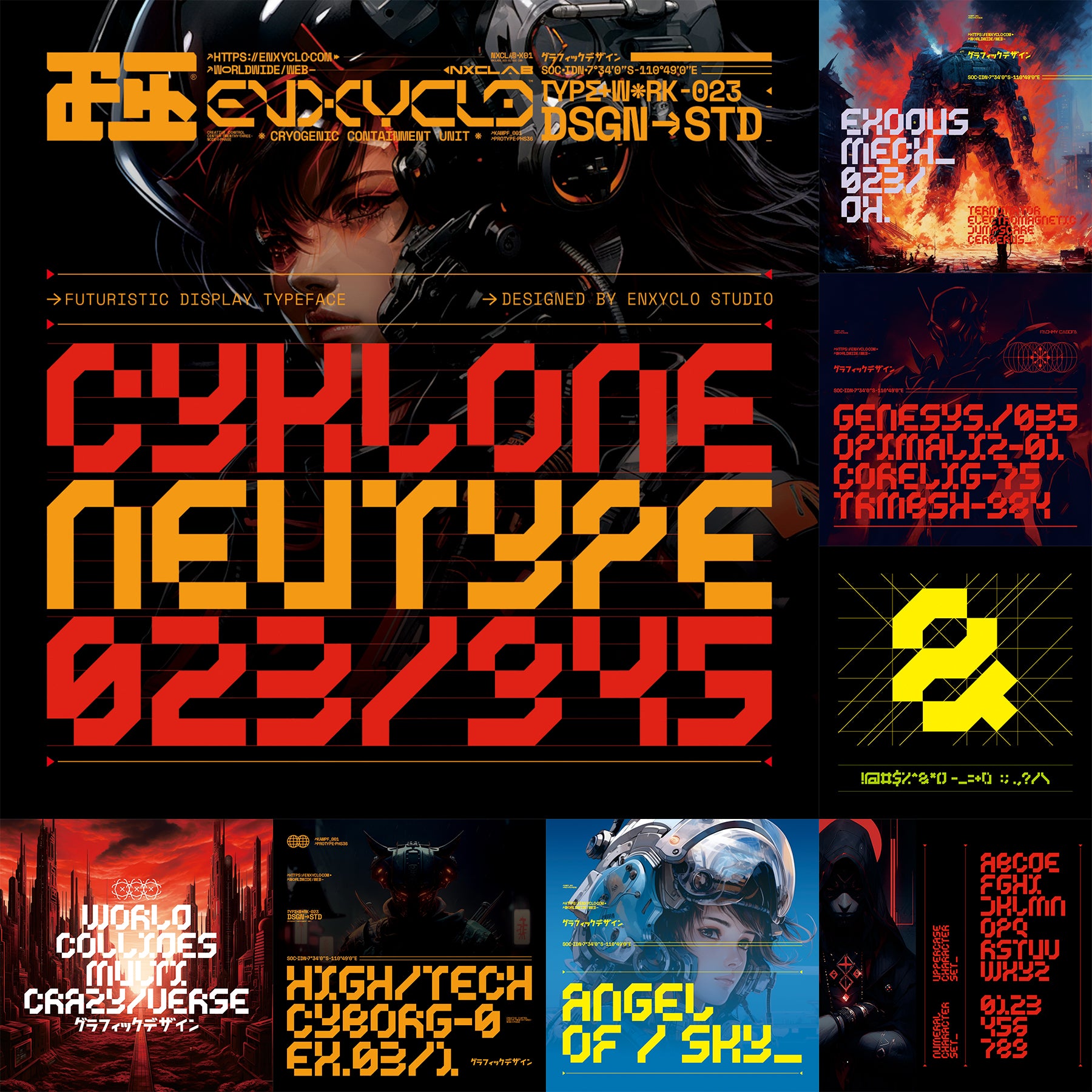 Cyberpunk Futuristic Font Bundle
