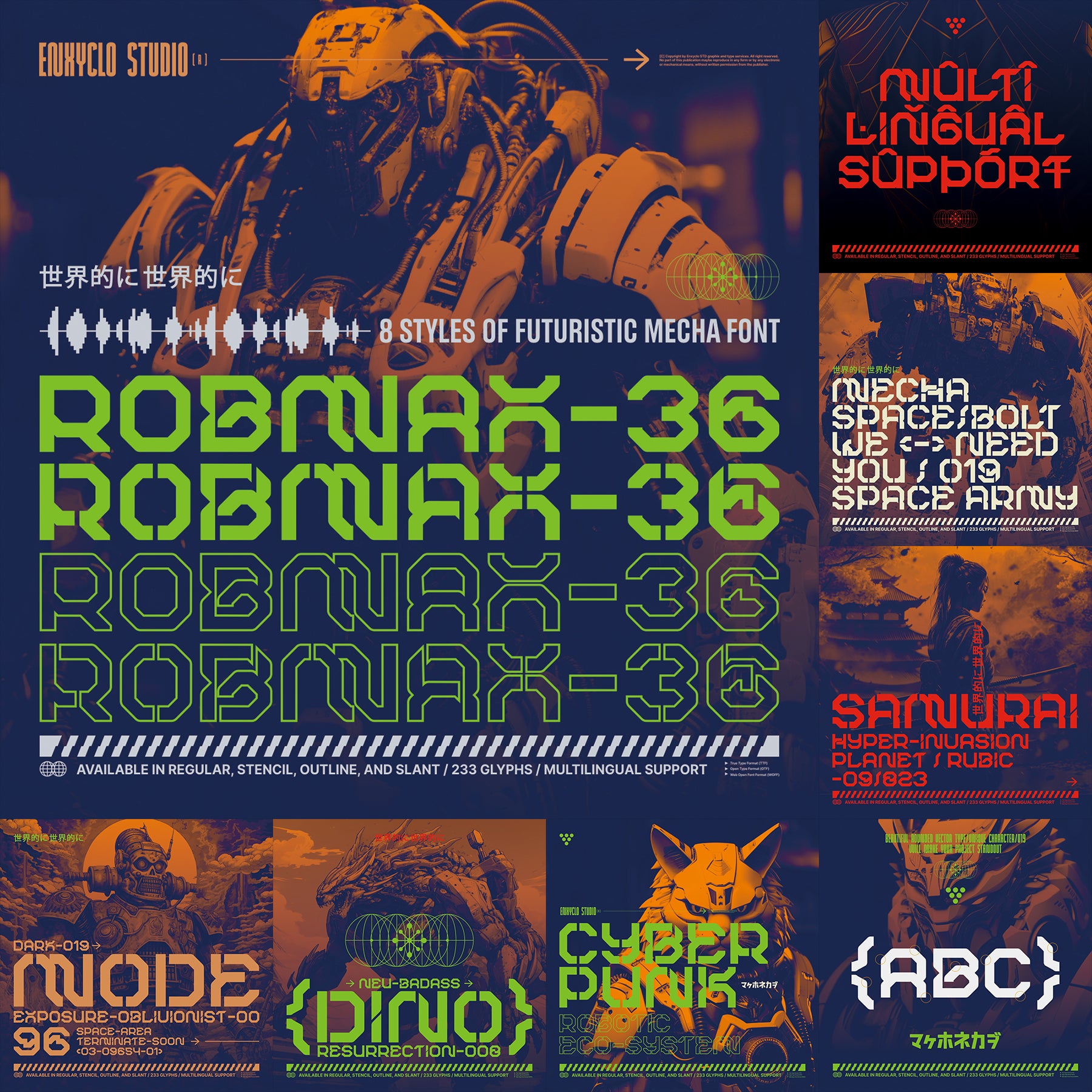 Cyberpunk Futuristic Font Bundle - secret-cache