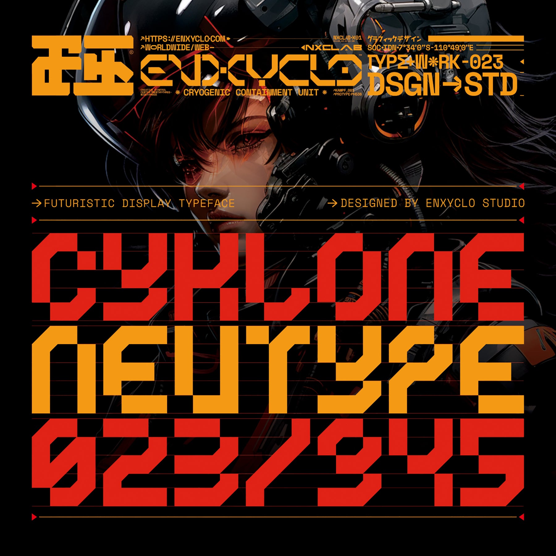 CYKLONE Display Font - secret-cache