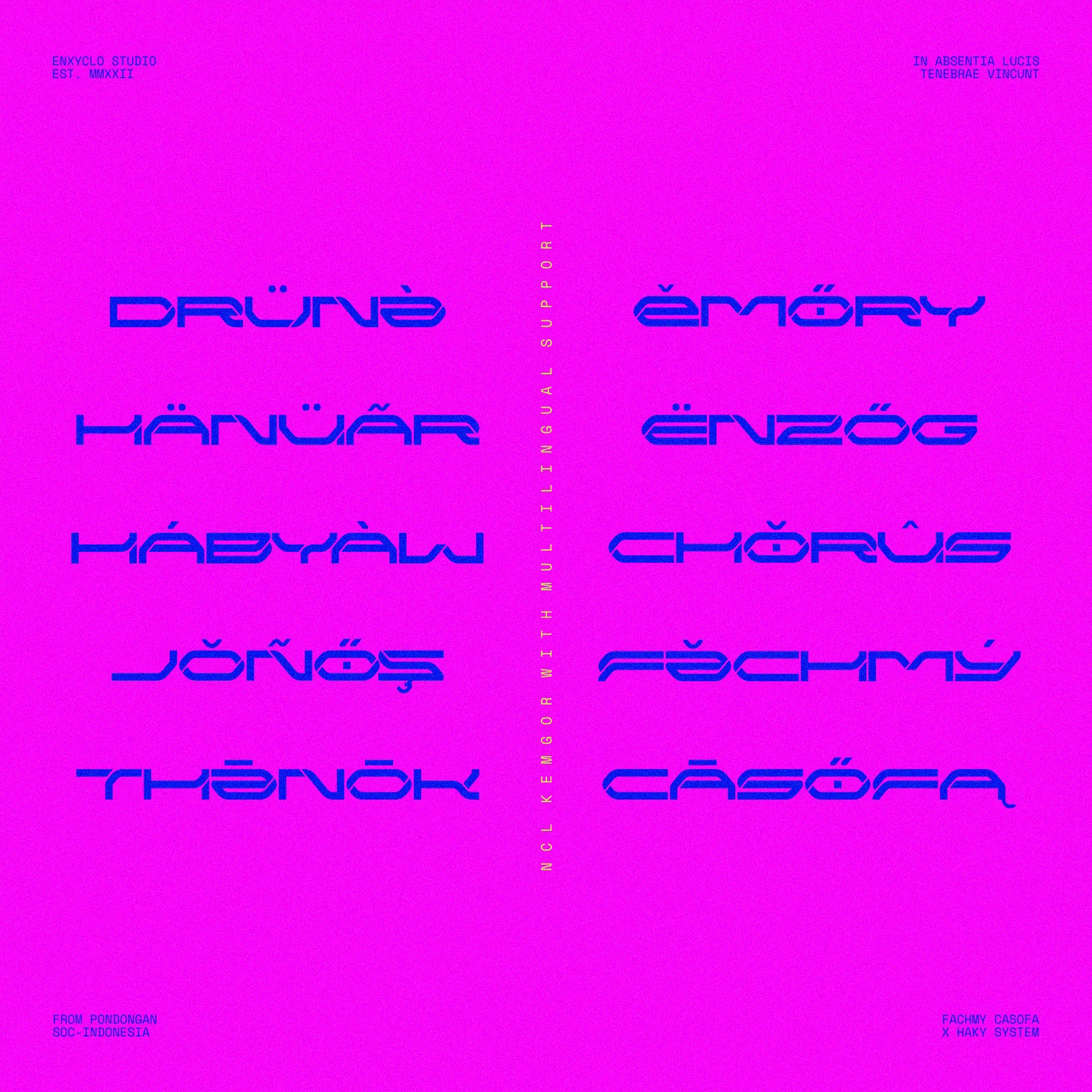 NCL KEMGOR Typeface - secret-cache