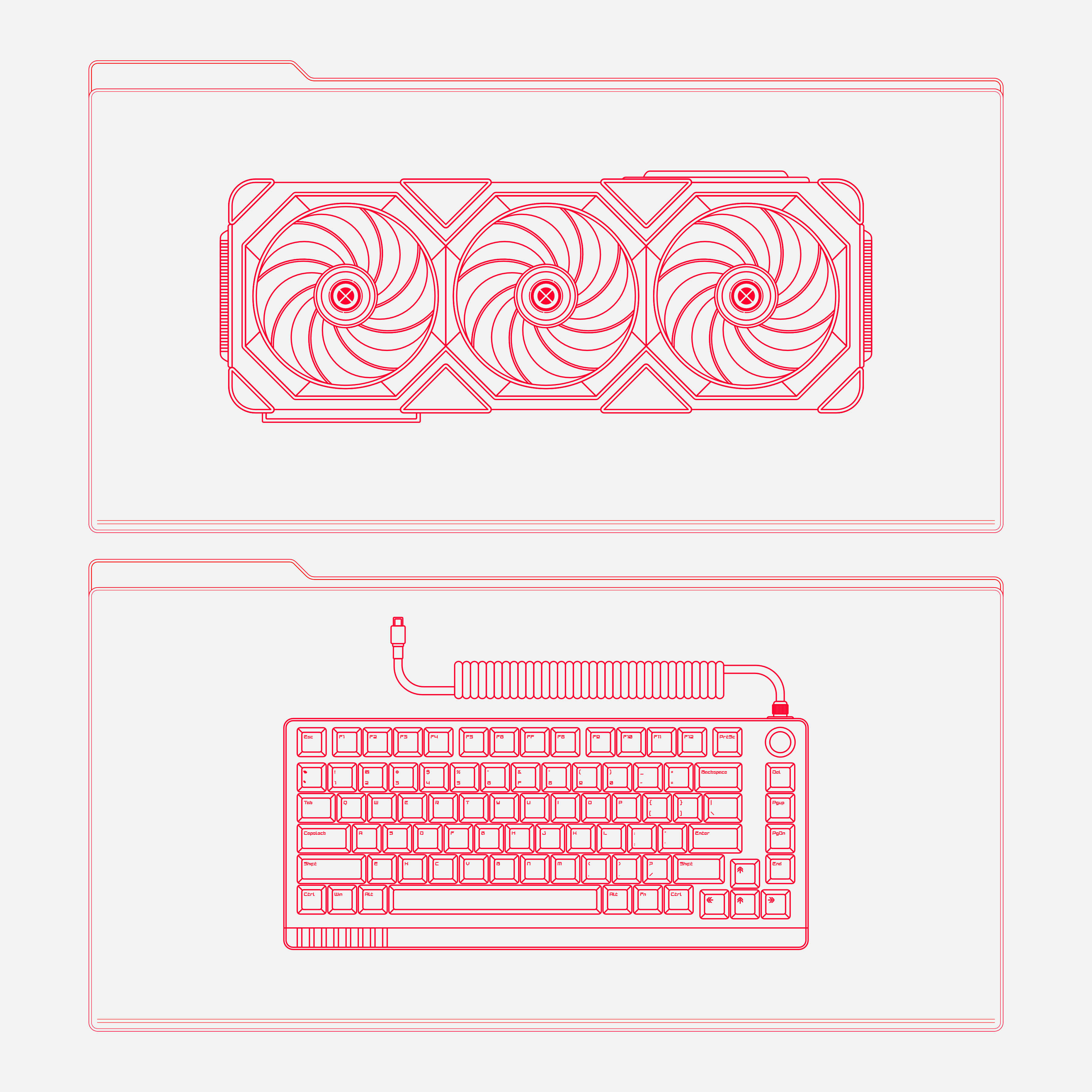 Electronic Vector Line Art - secret-cache