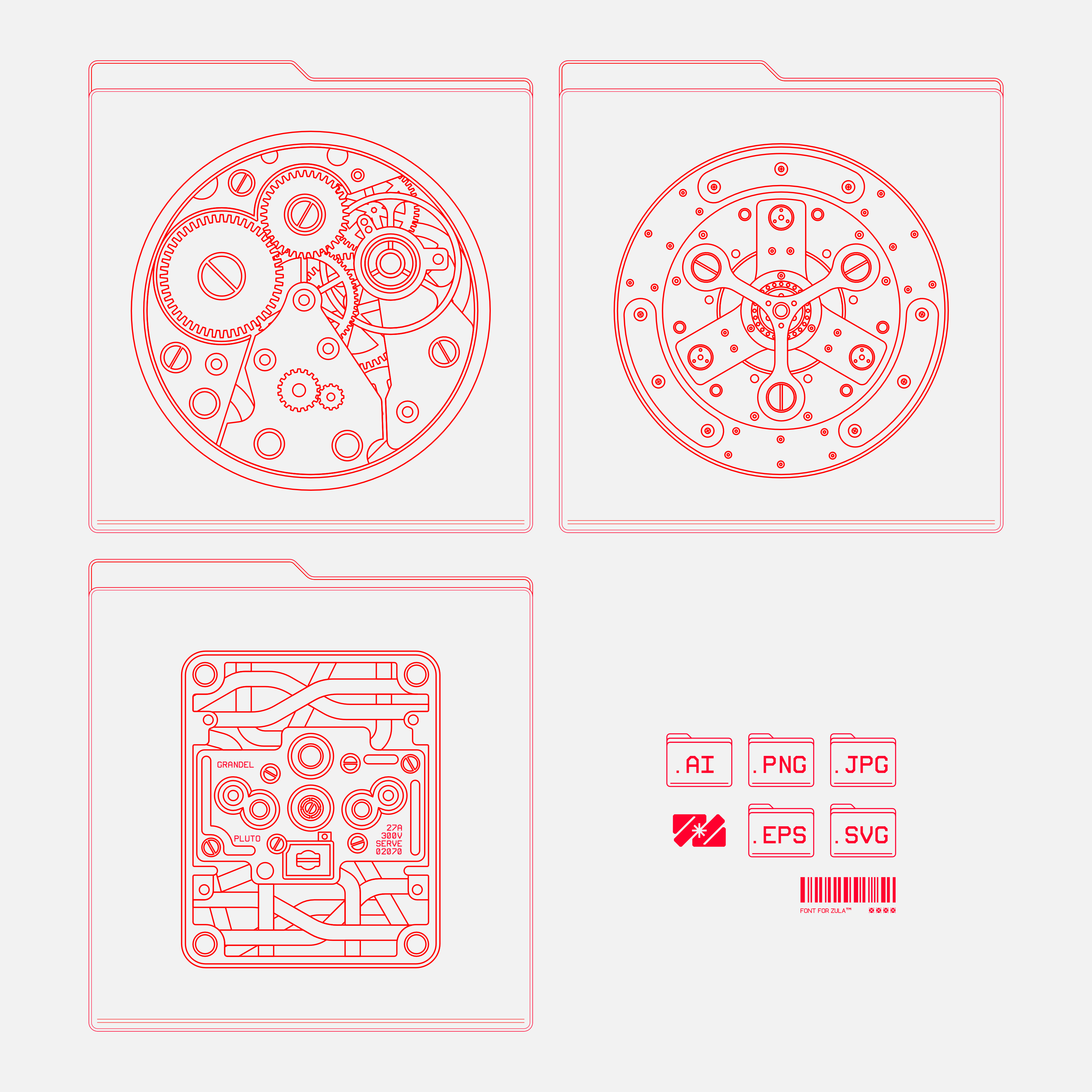 Electronic Vector Line Art - secret-cache