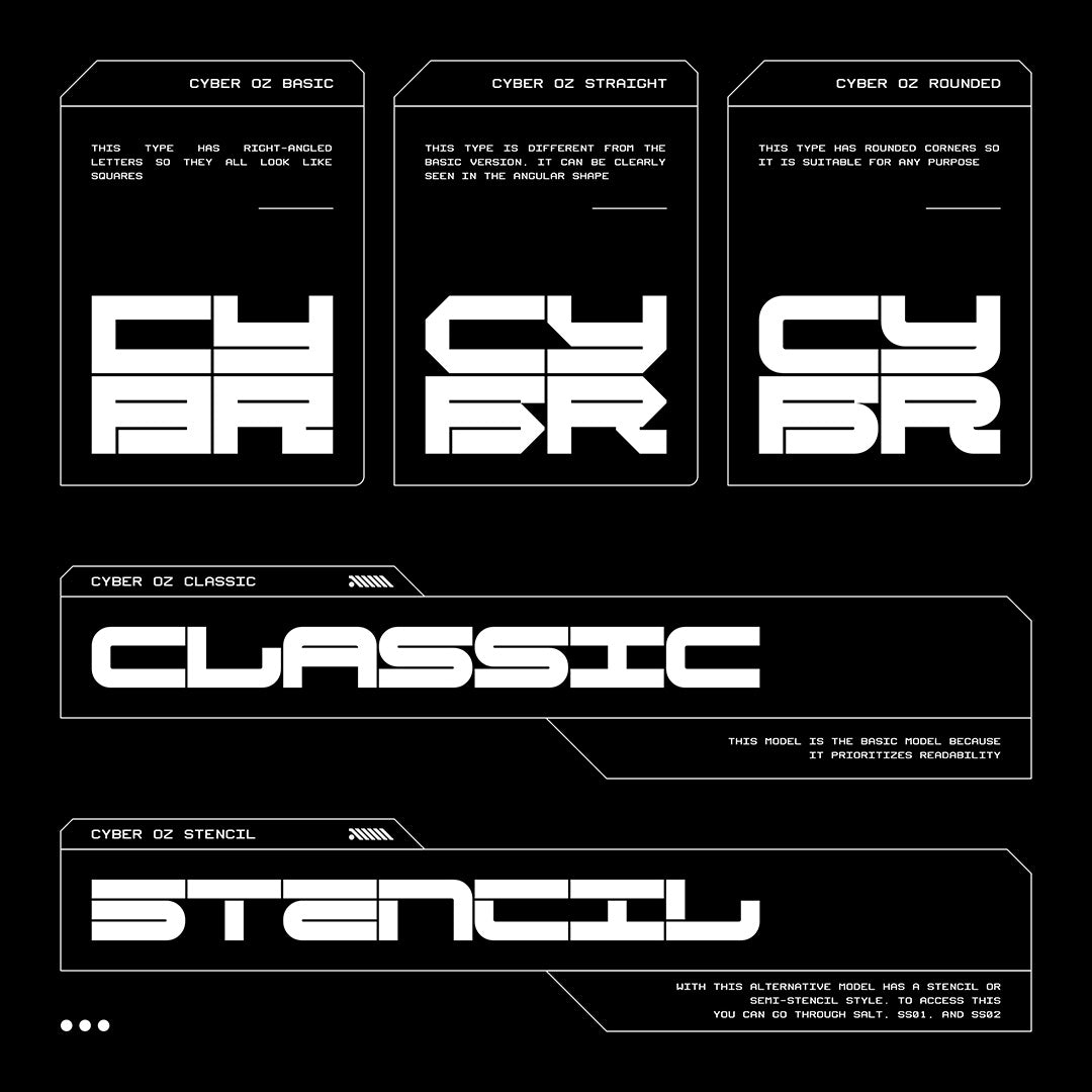 CYBER OZ ROUNDED Typeface - secret-cache