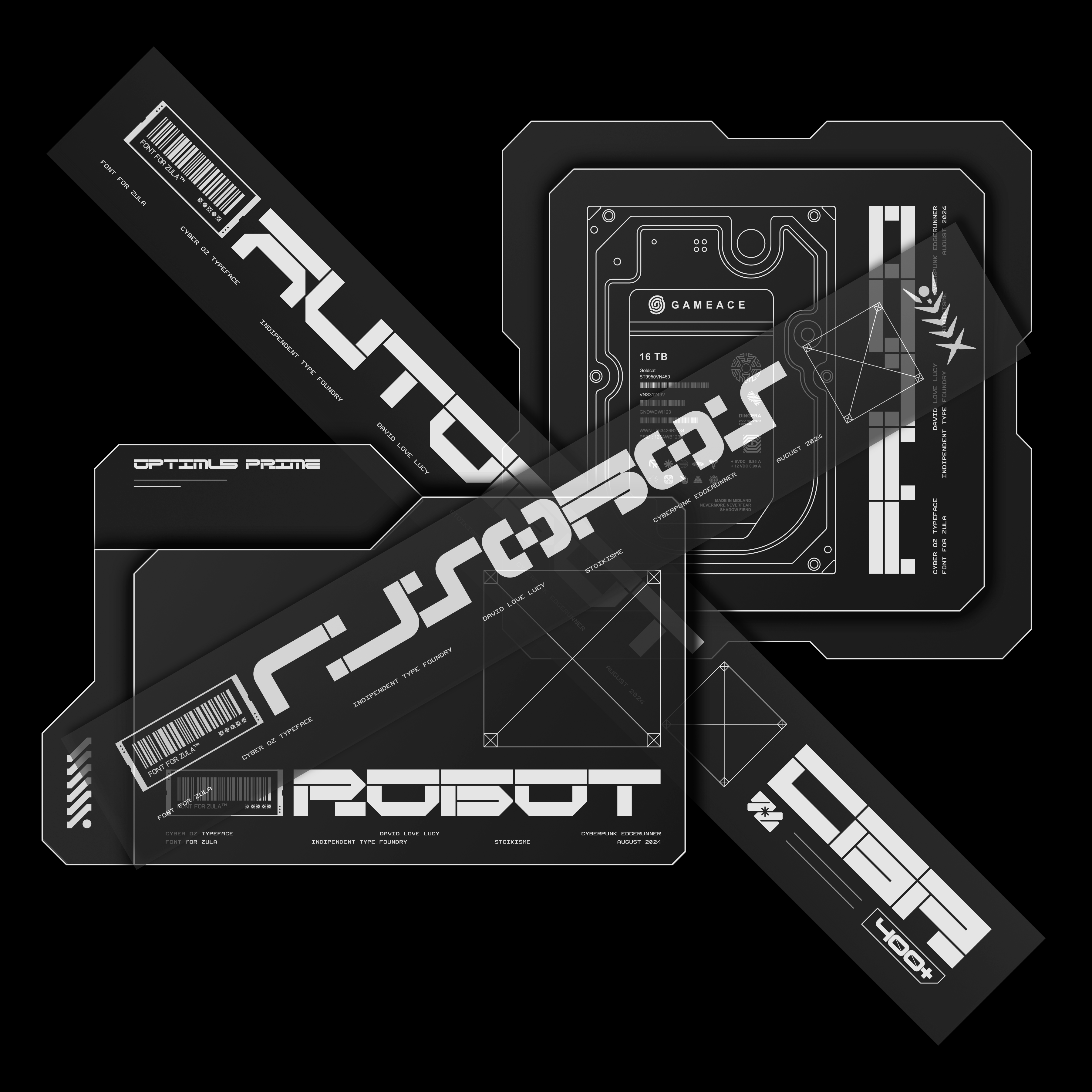 CYBER OZ STRAIGHT Typeface - secret-cache