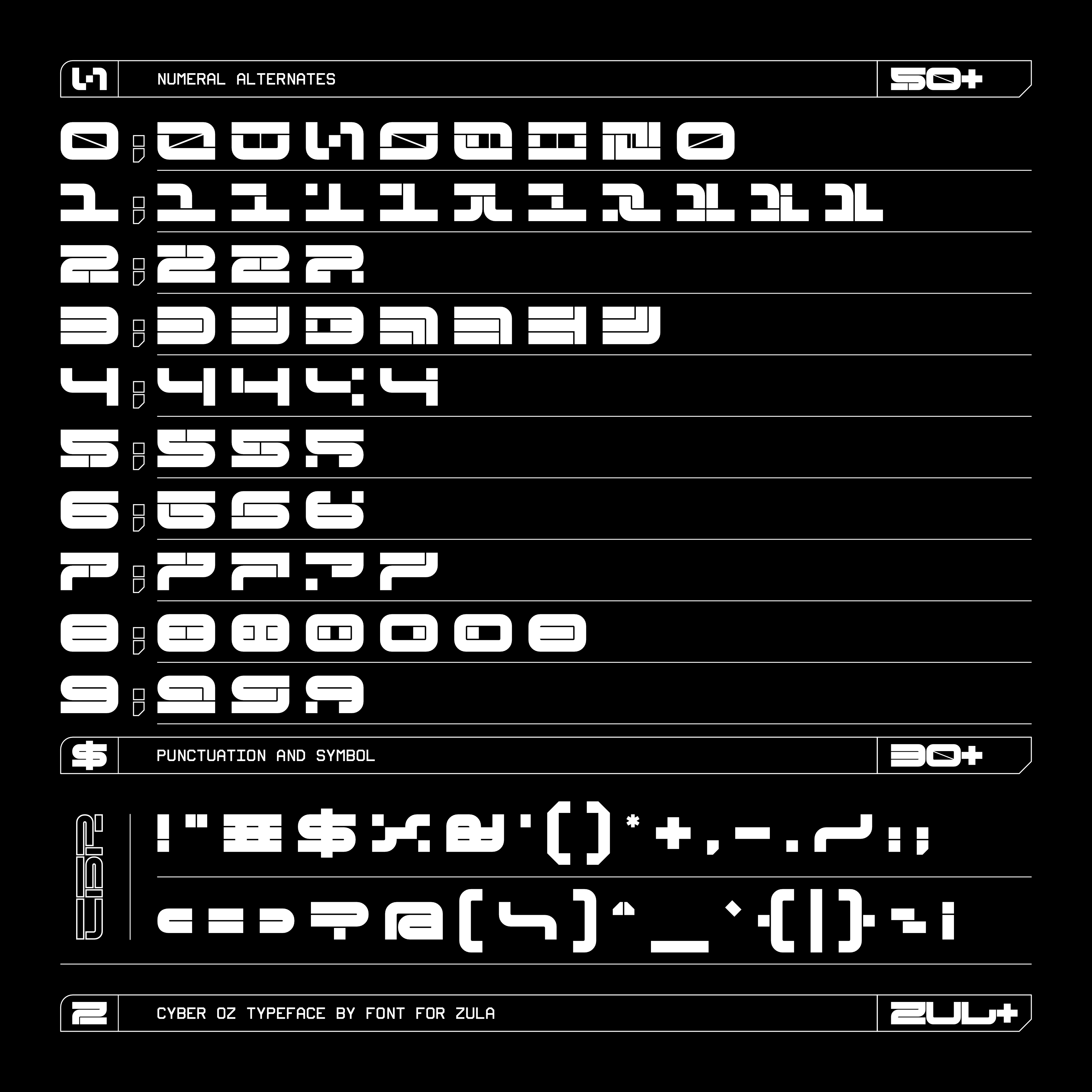 CYBER OZ STRAIGHT Typeface - secret-cache