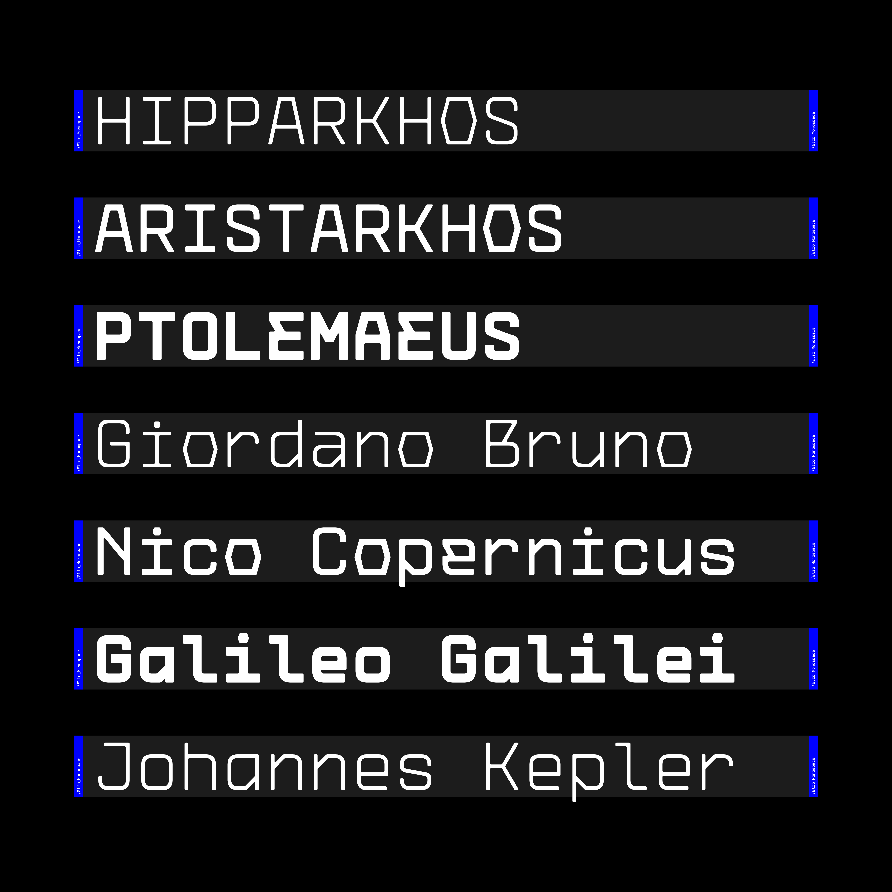 Elio Mono Font Family - secret-cache