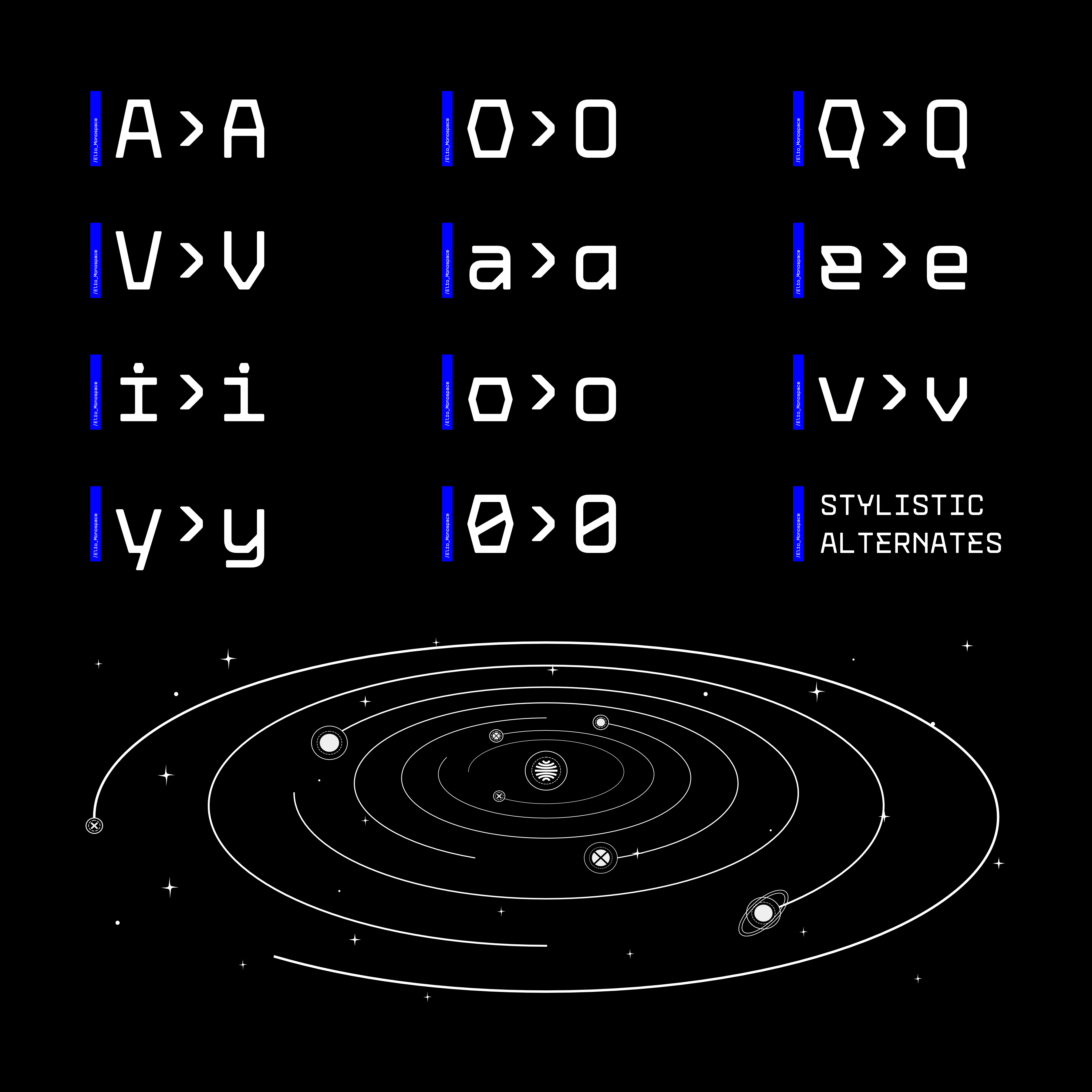 Elio Mono Font Family - secret-cache