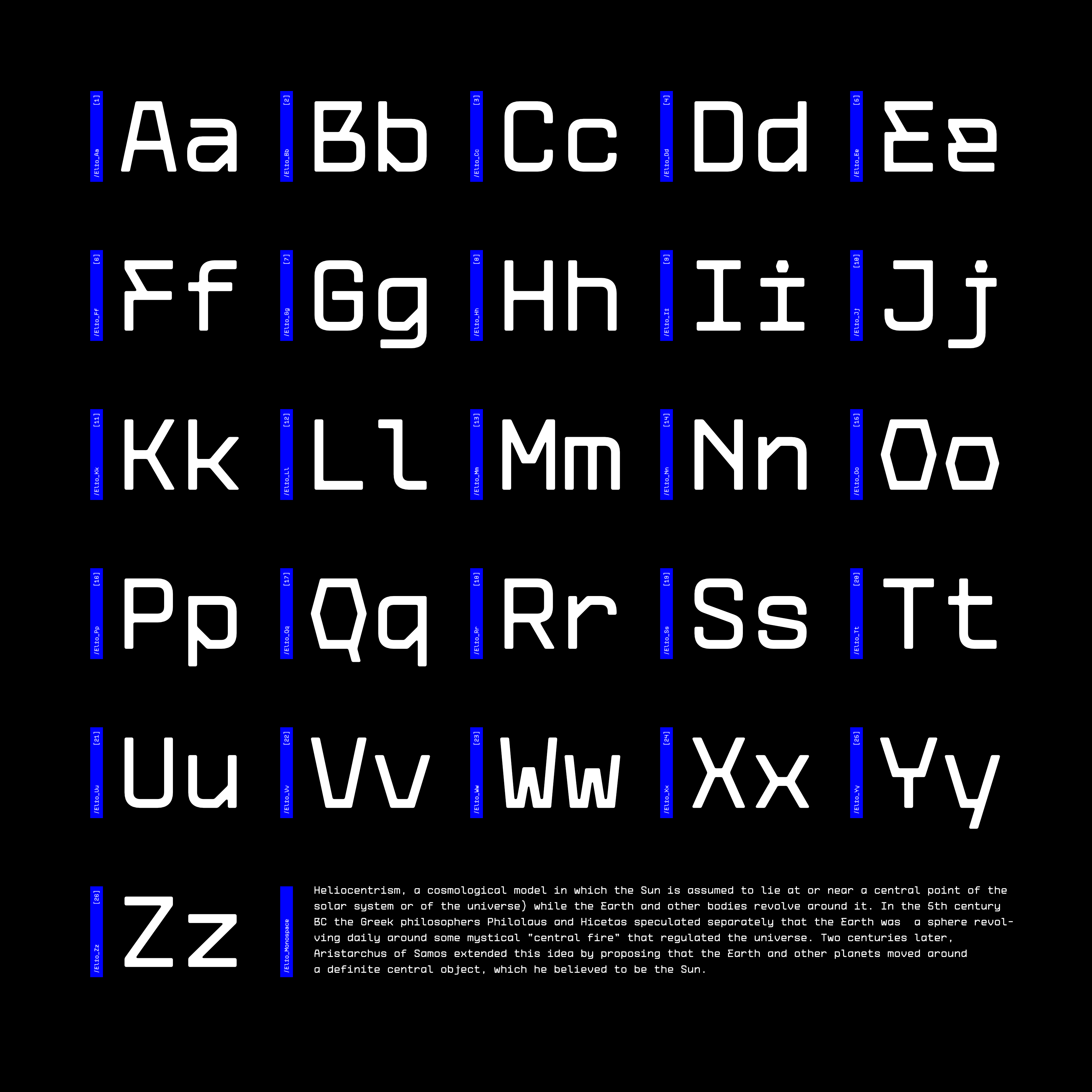 Elio Mono Font Family - secret-cache