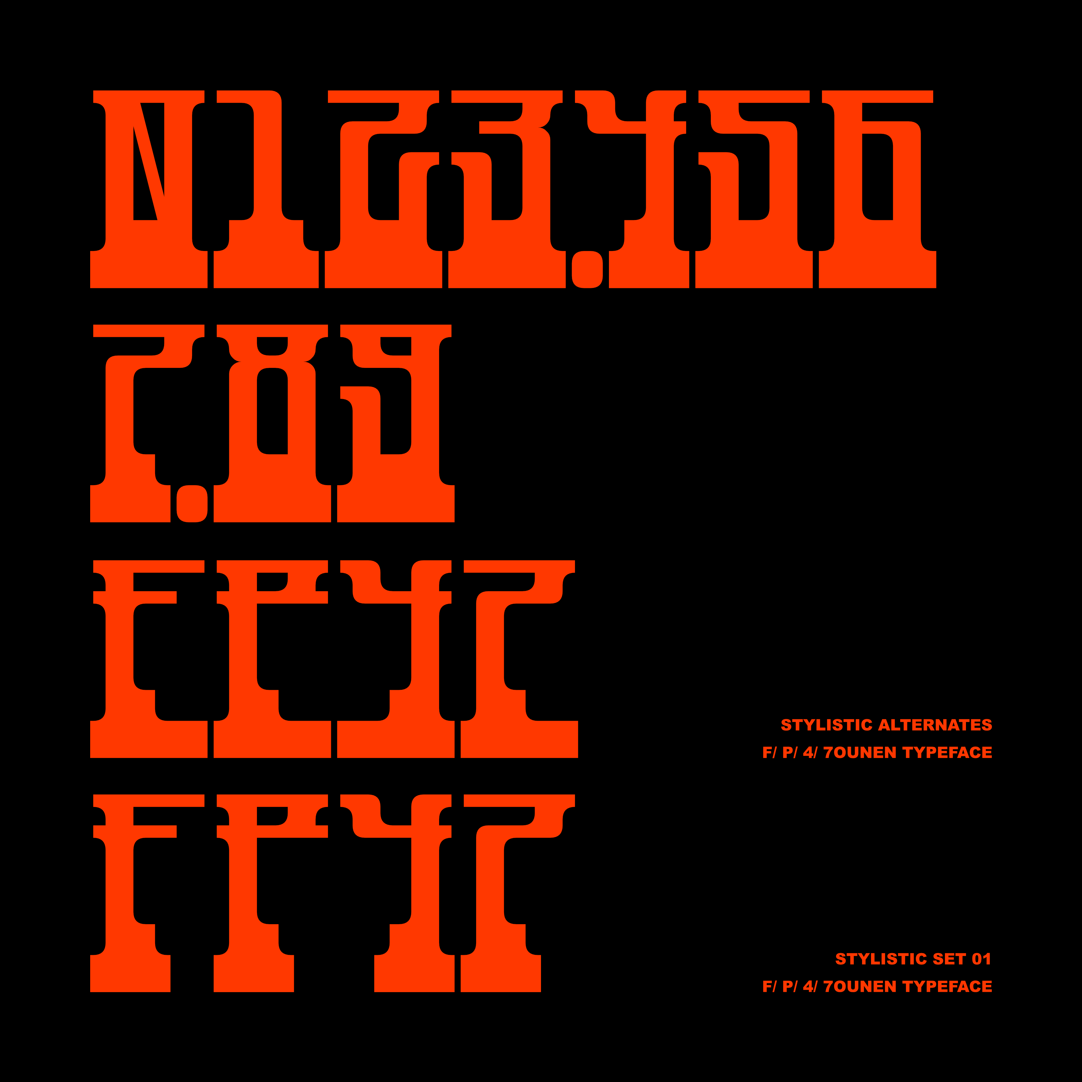 OUNEN Typeface - secret-cache