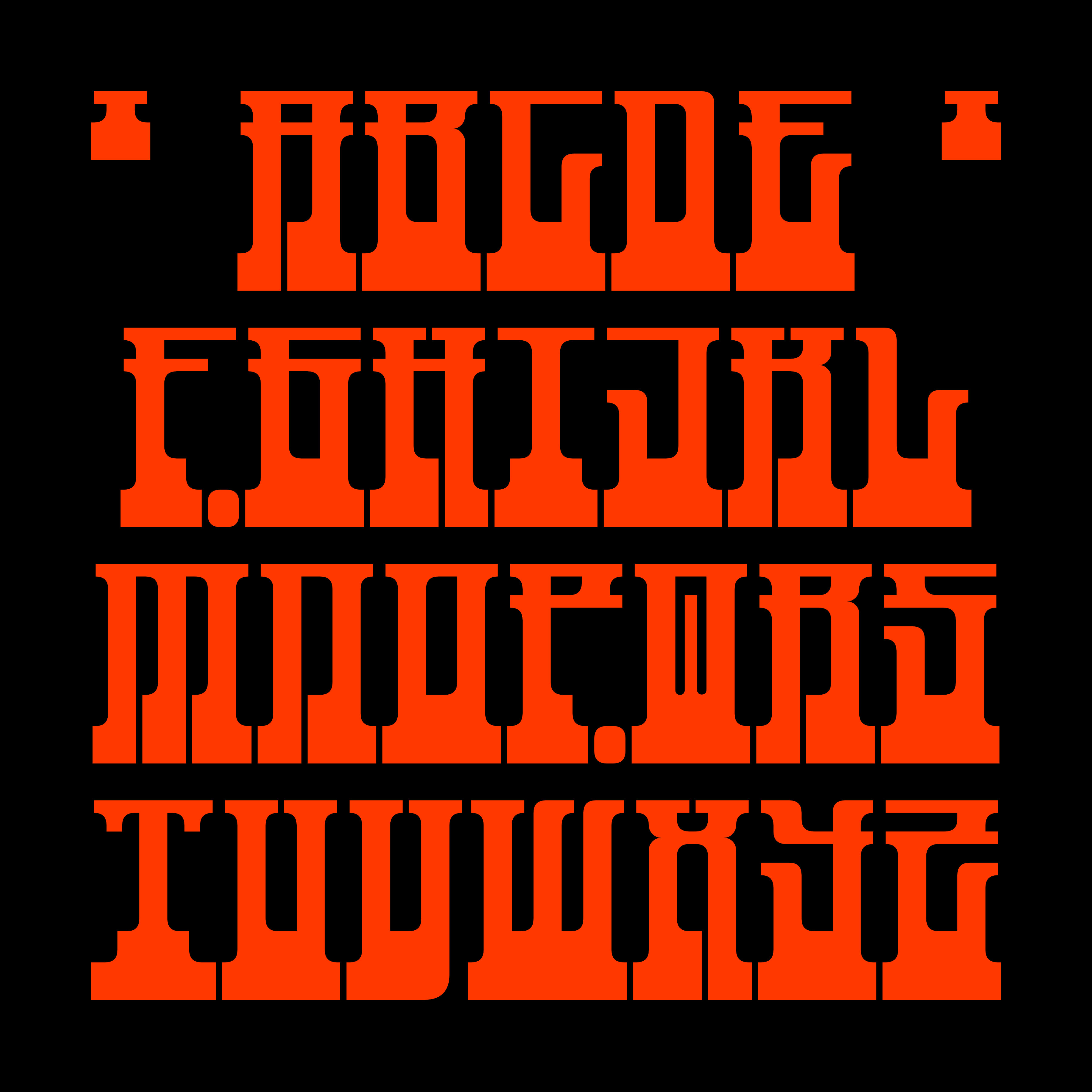 OUNEN Typeface - secret-cache