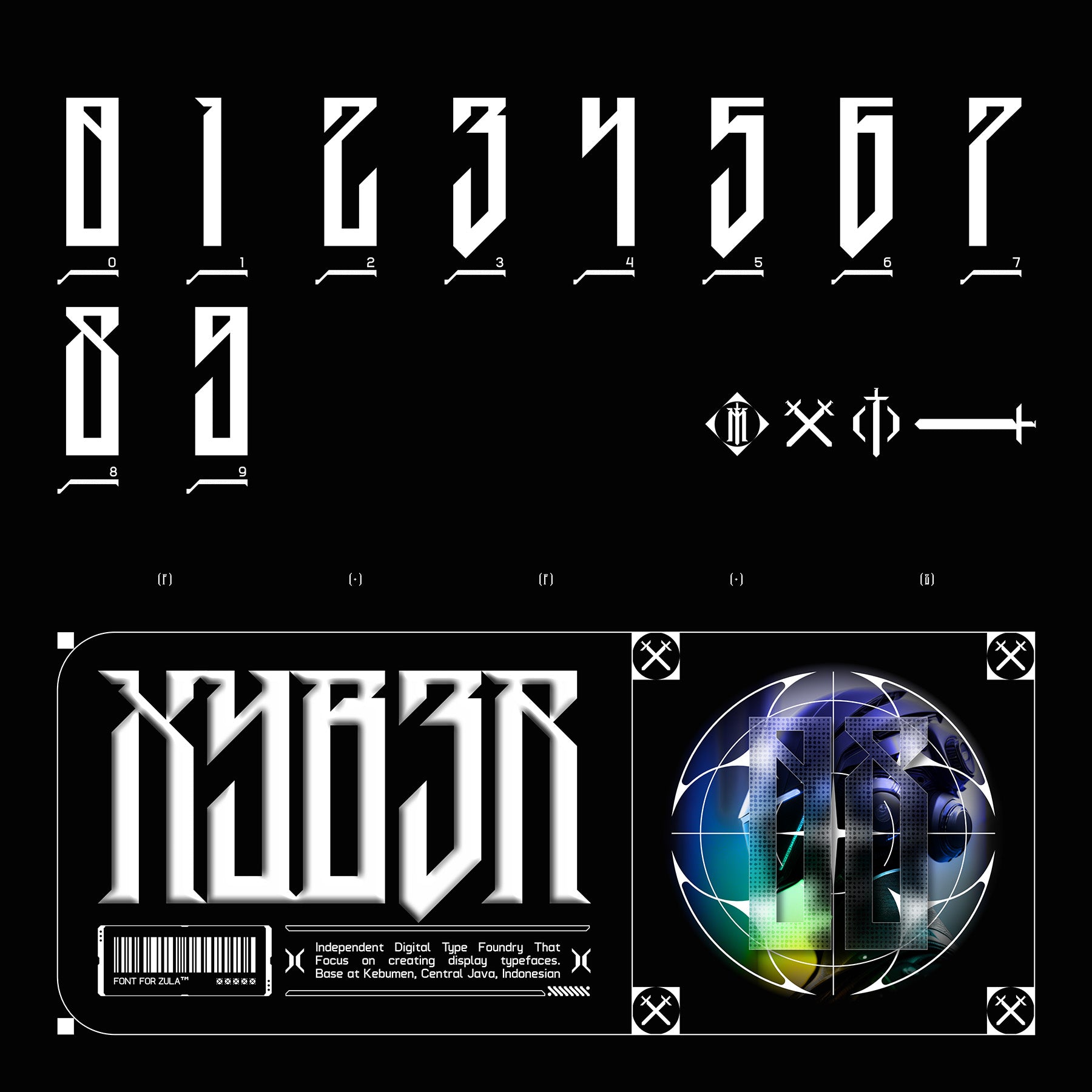 XYB3R Typeface - secret-cache