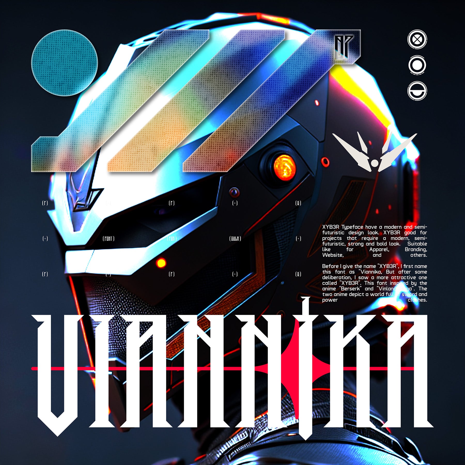 XYB3R Typeface - secret-cache