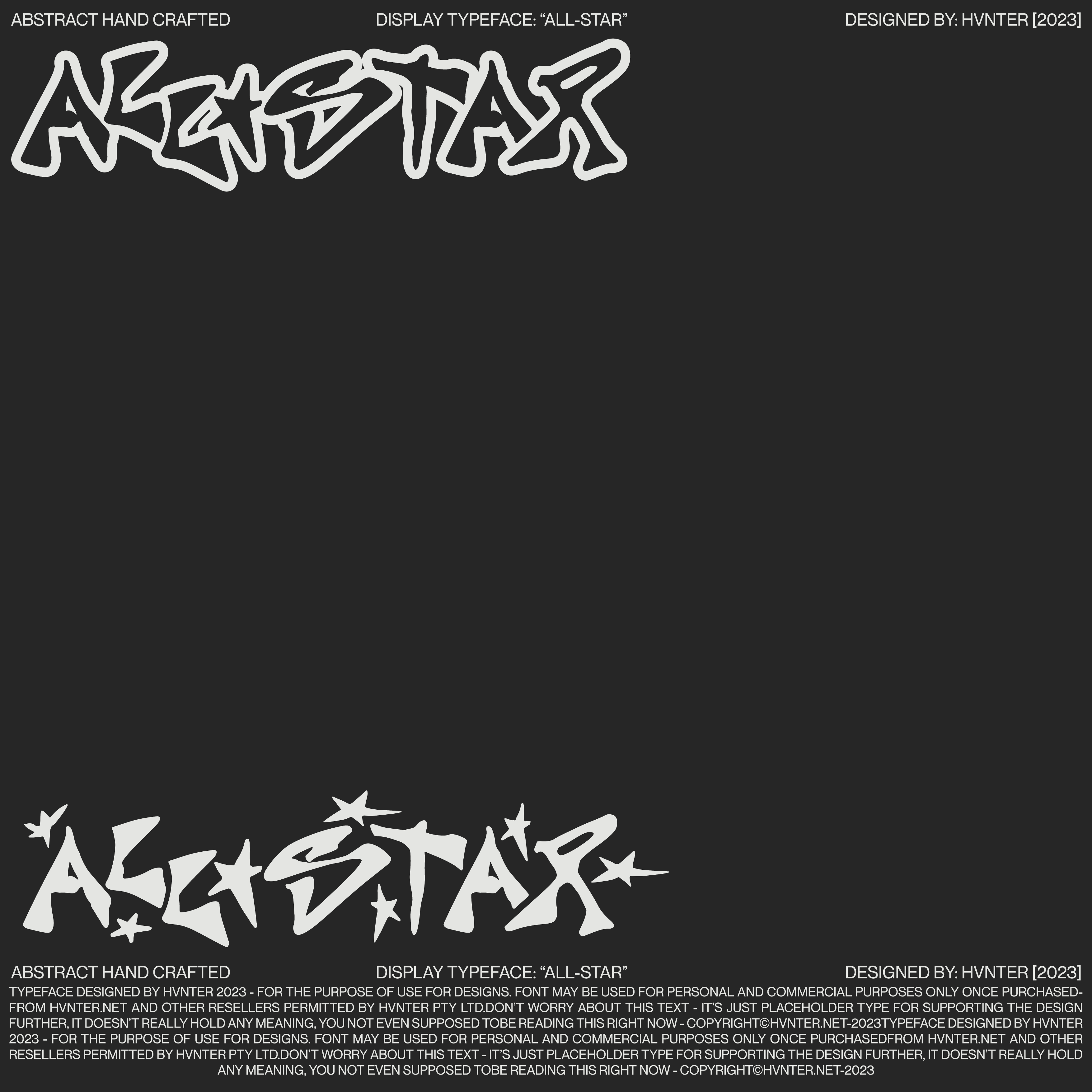 All-Star Typeface - secret-cache