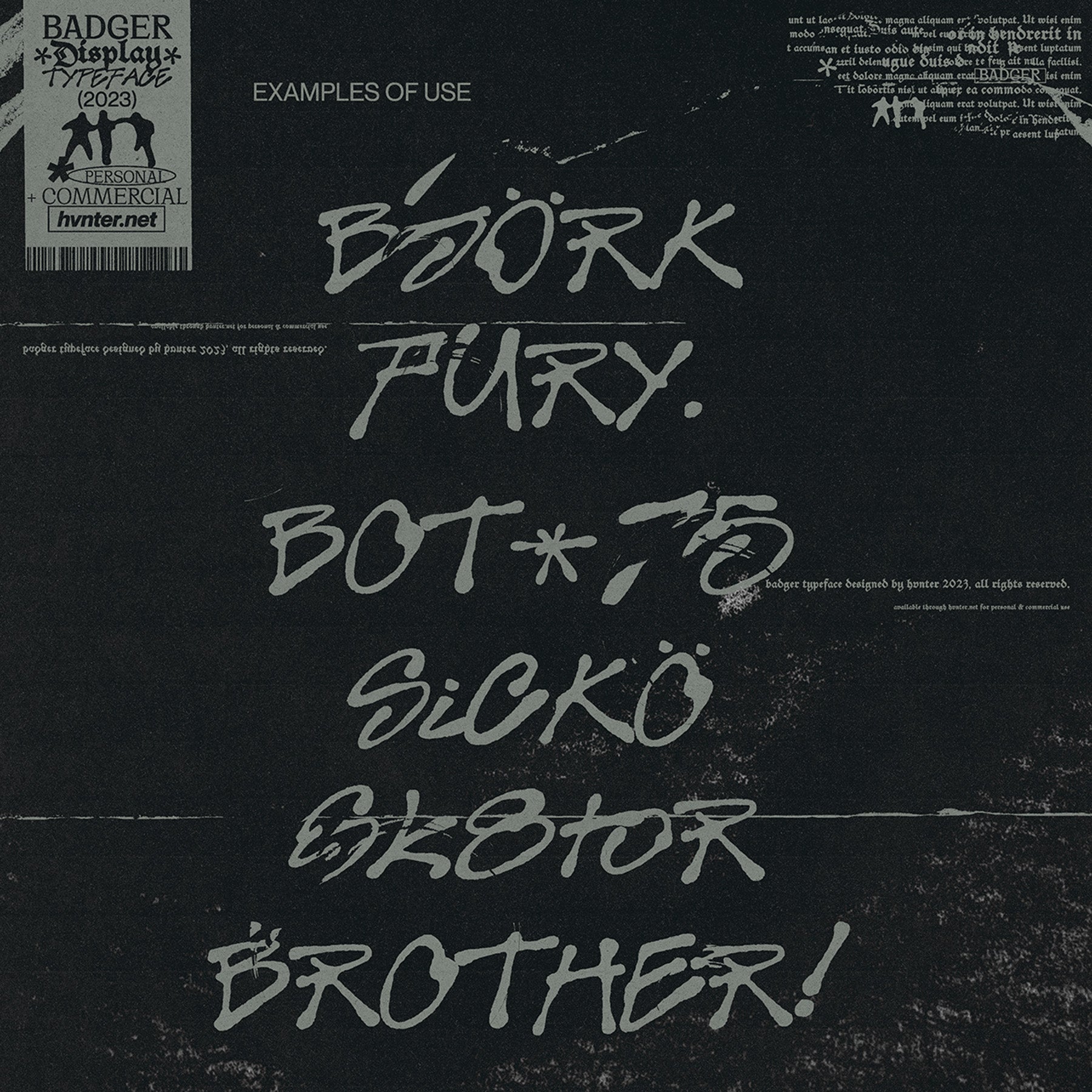 Badger Typeface - secret-cache