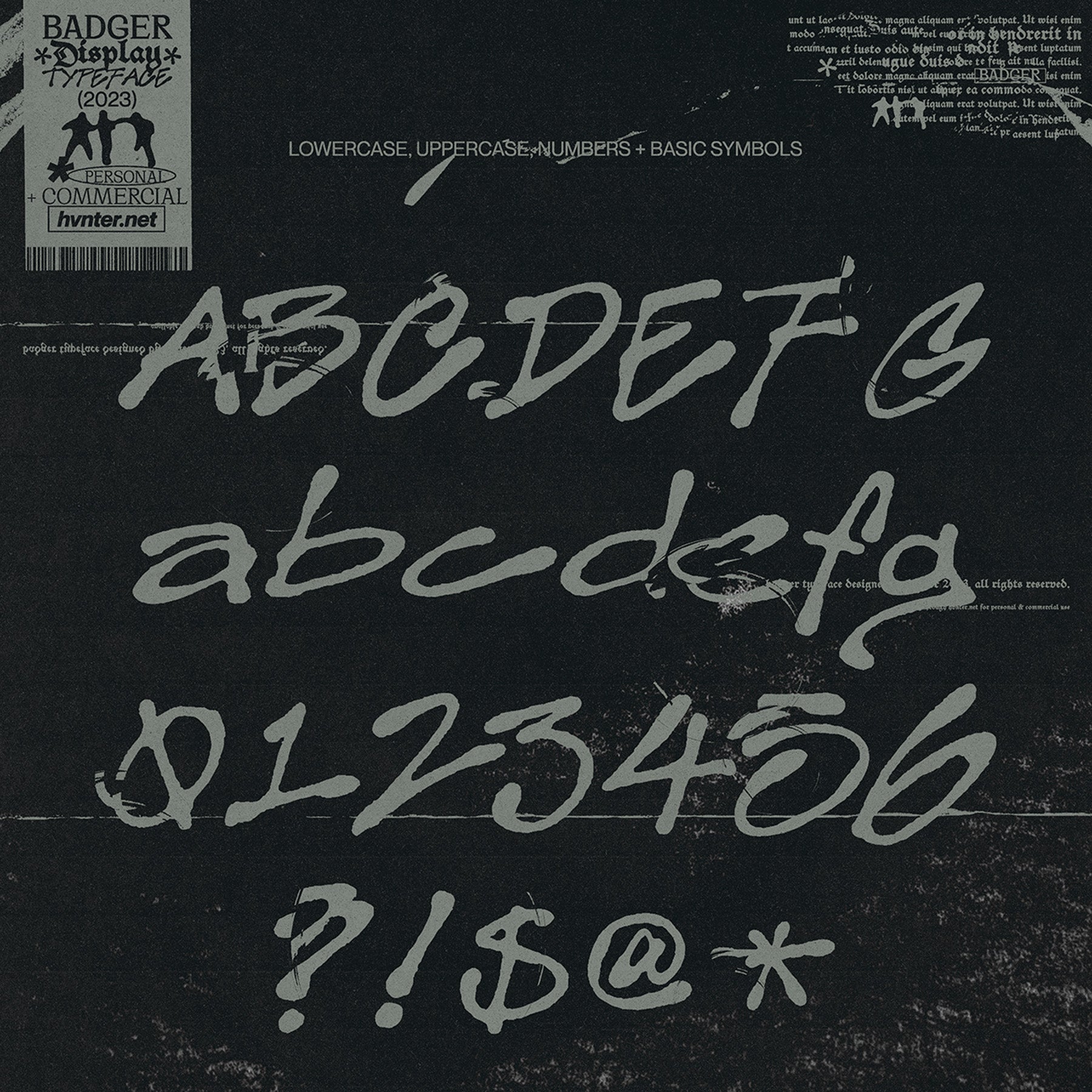 Badger Typeface - secret-cache