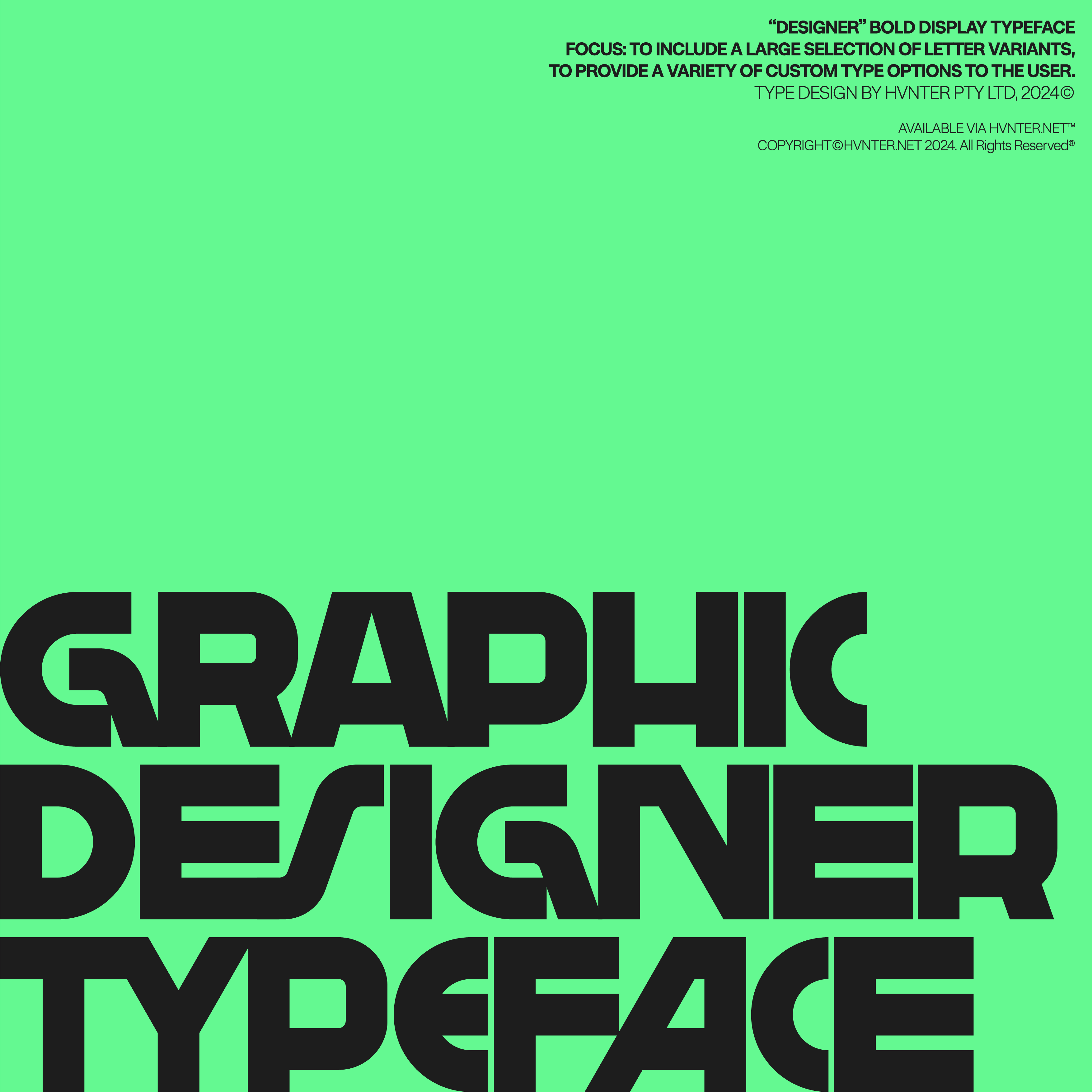 Designer Typeface - secret-cache