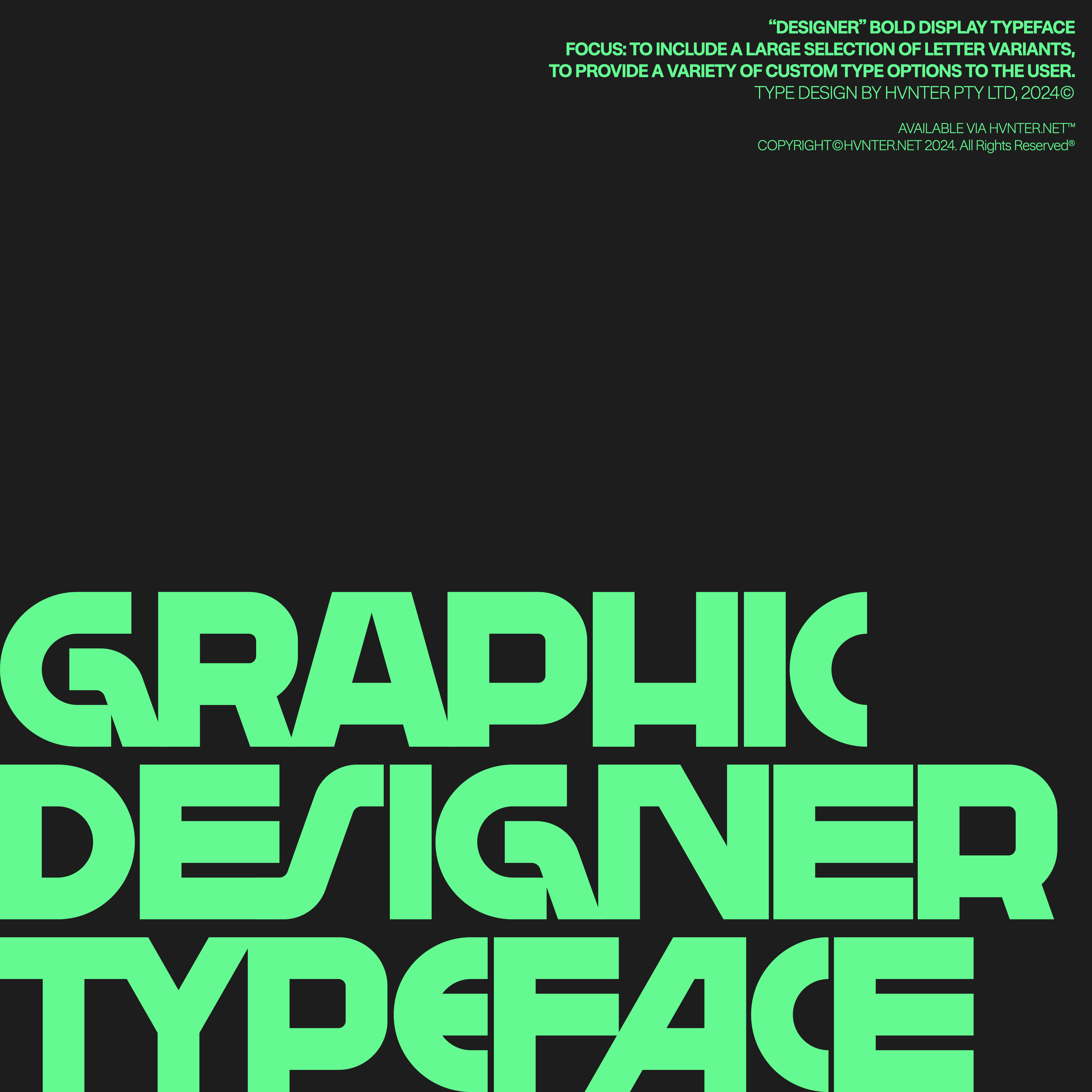 Designer Typeface - secret-cache