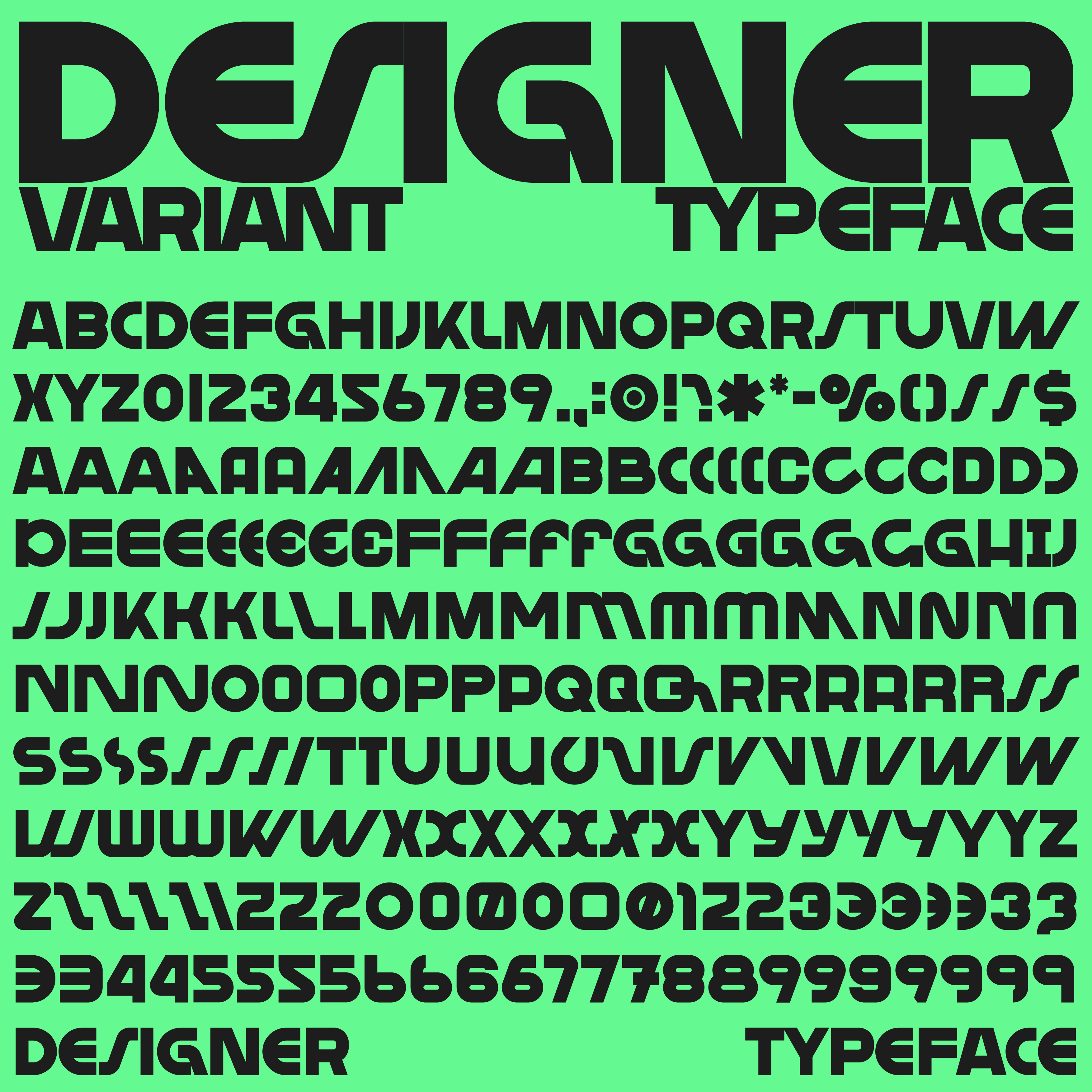 Designer Typeface - secret-cache