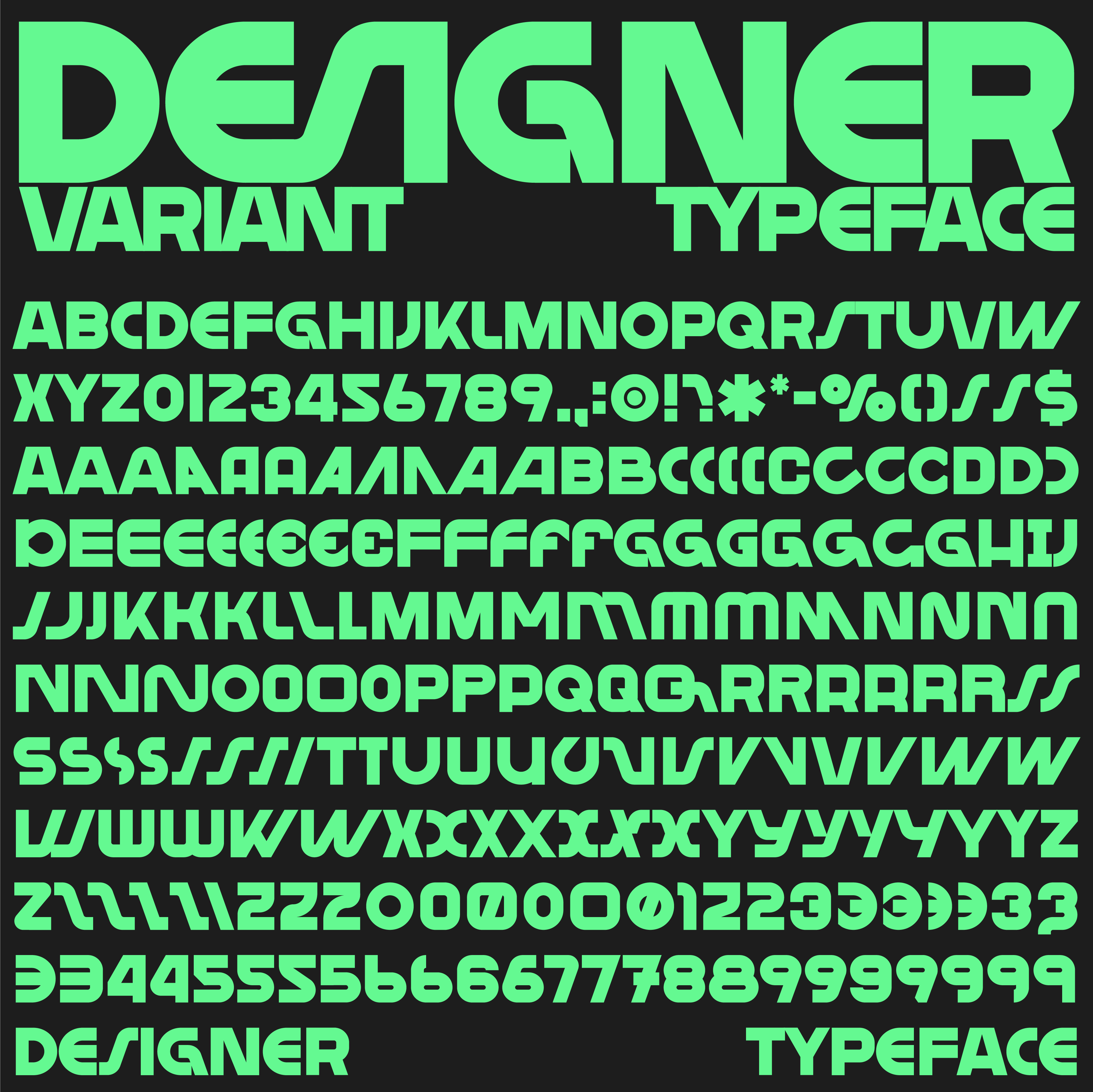 Designer Typeface - secret-cache