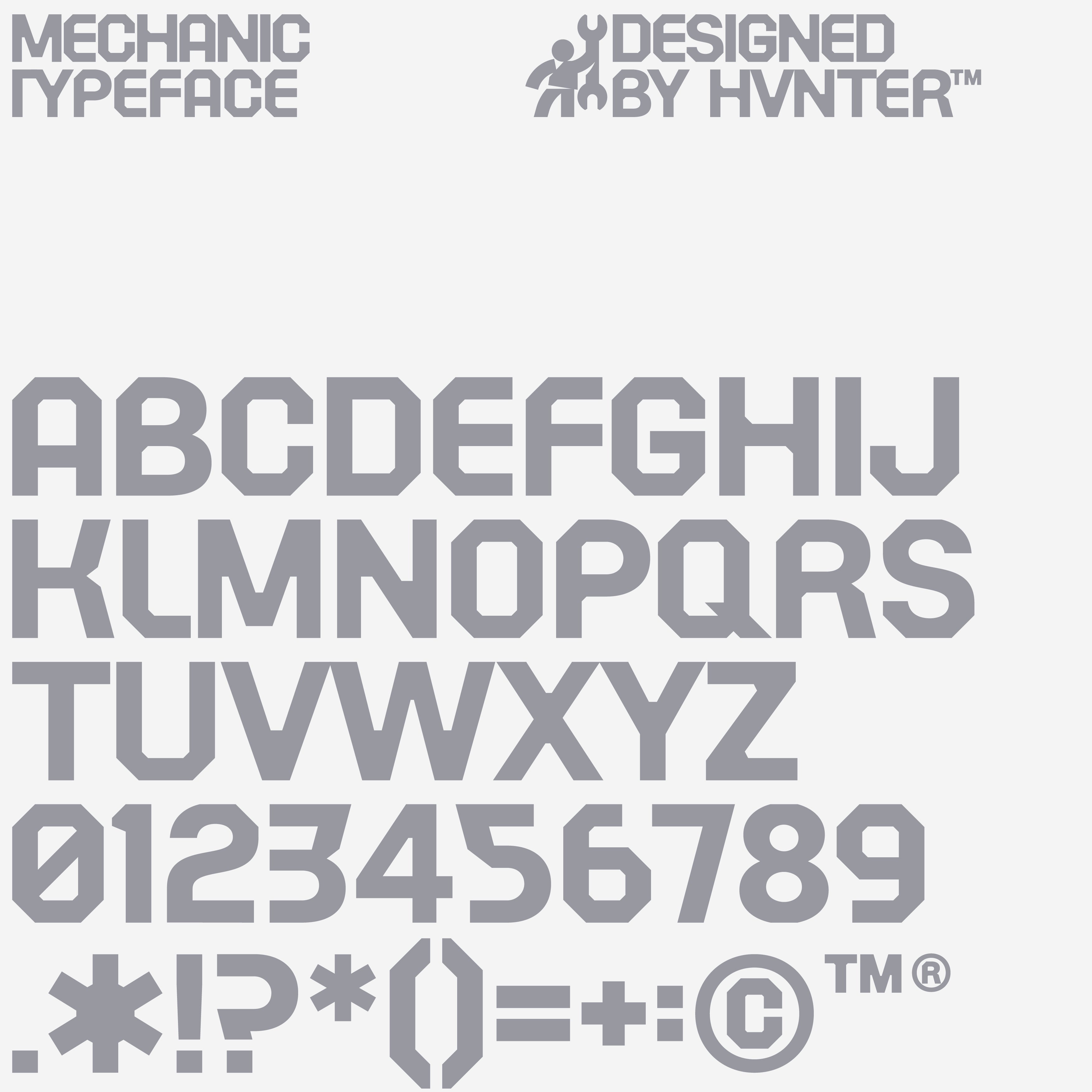 Mechanic Typeface - secret-cache