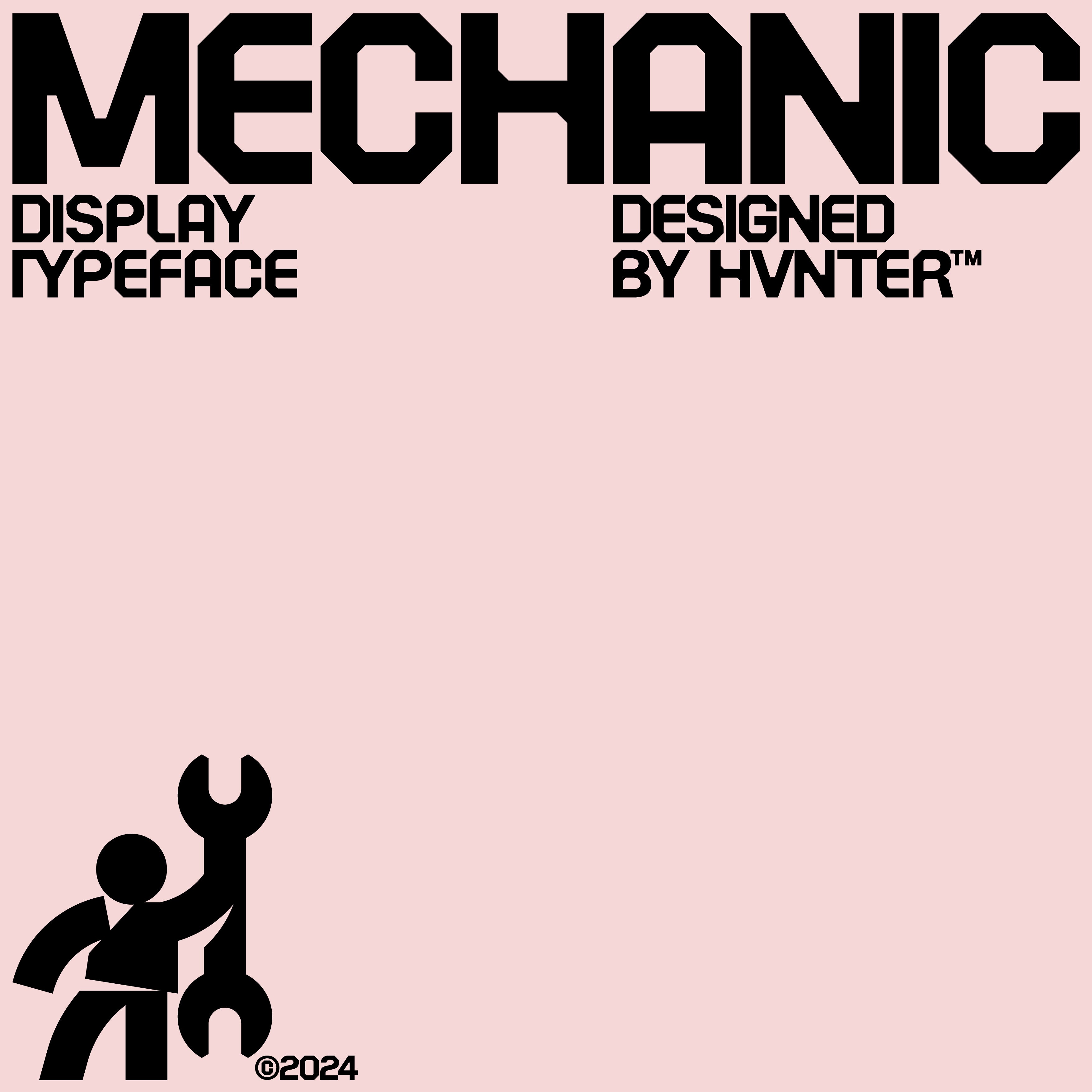 Mechanic Typeface - secret-cache