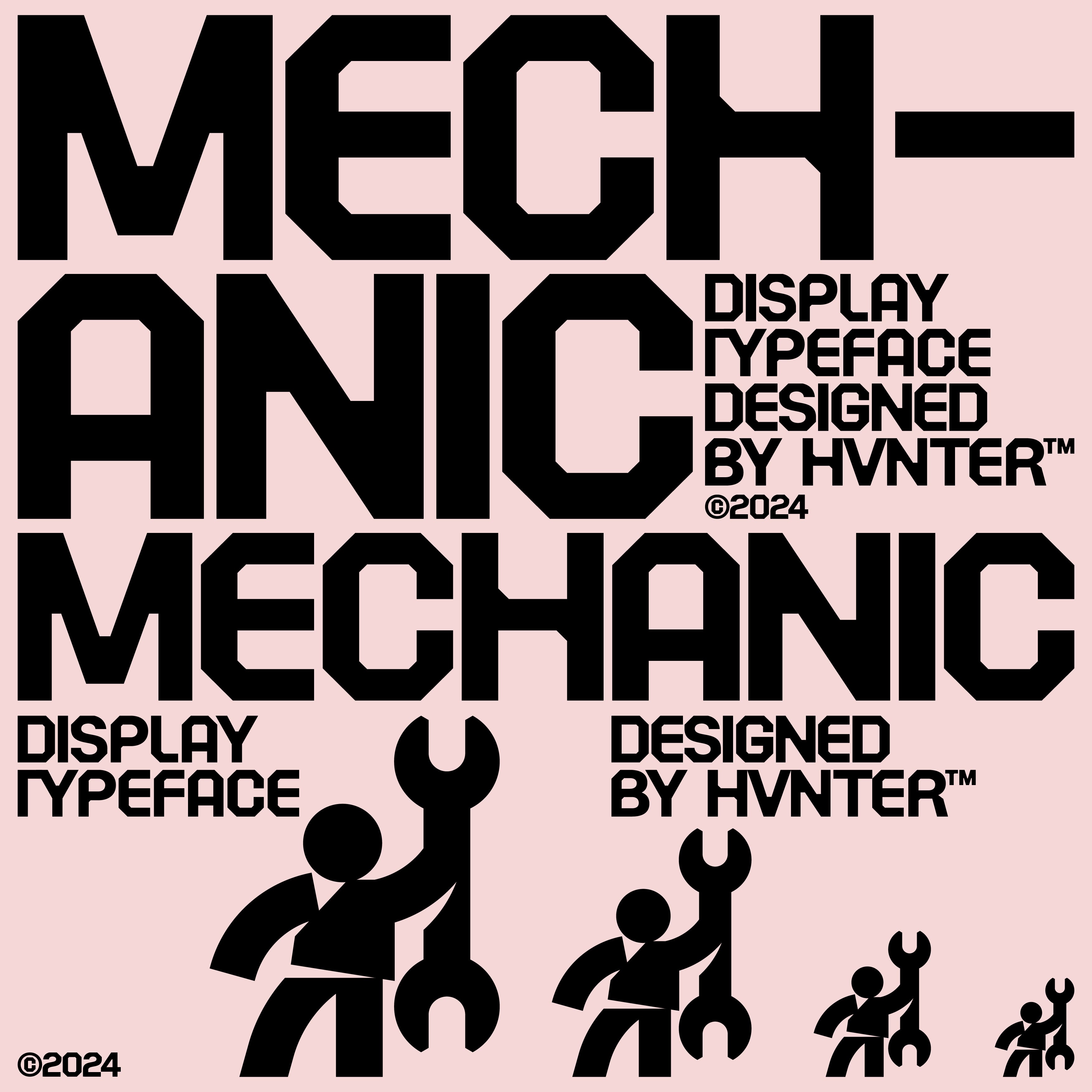 Mechanic Typeface - secret-cache