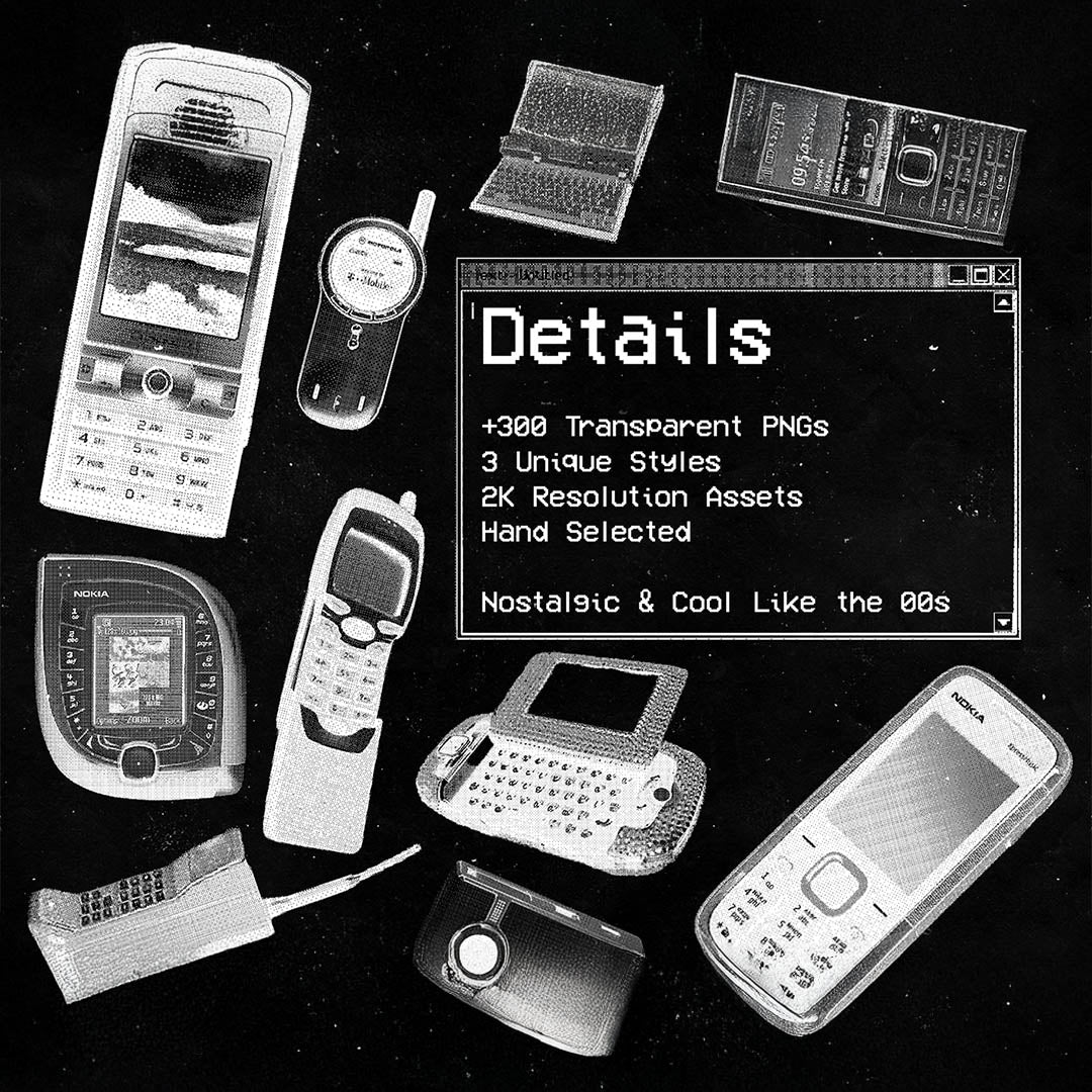 Y2K Technology Pack (+300 PNGs) - secret-cache