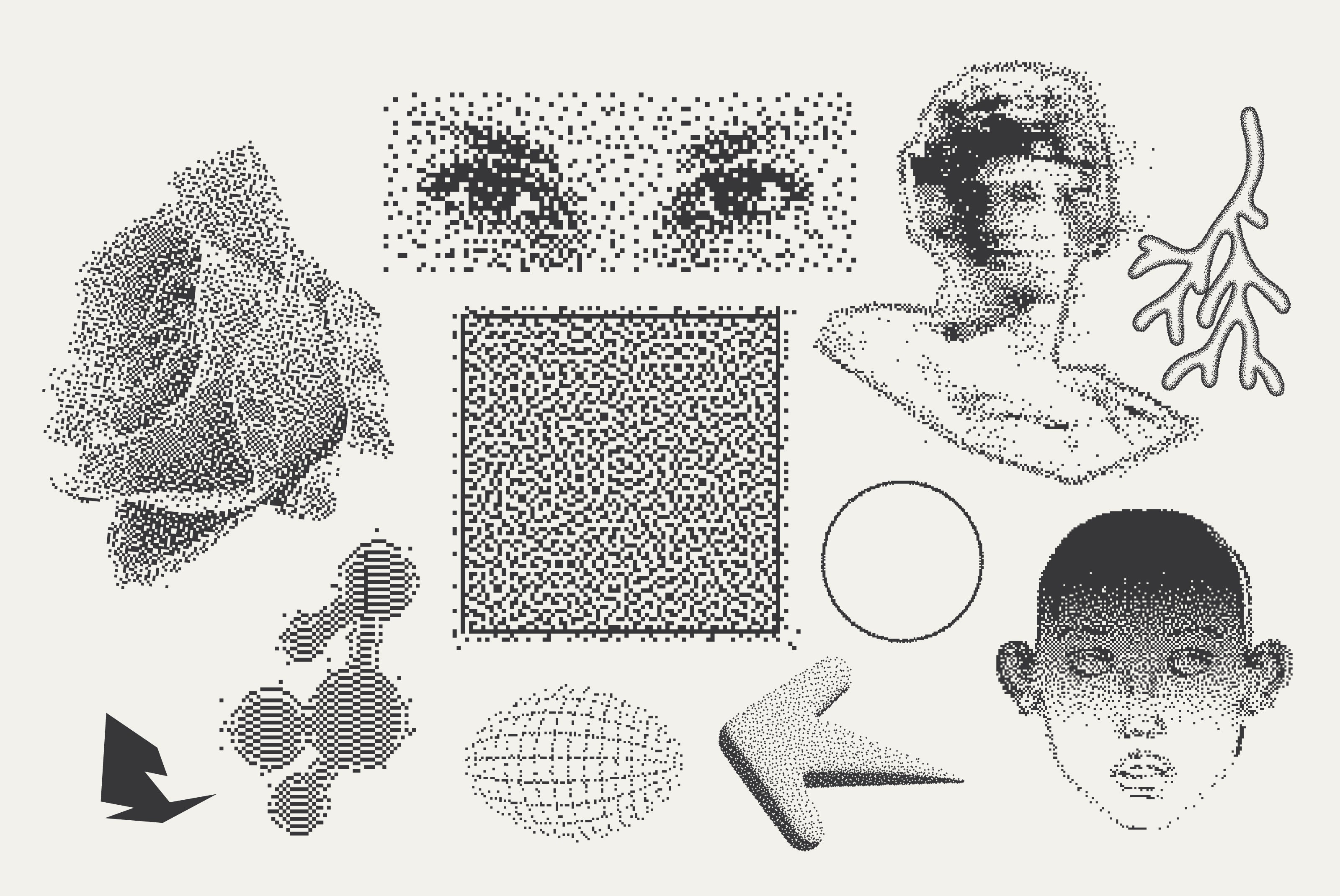 82 Vector Dither Y2K Shapes Pack - secret-cache