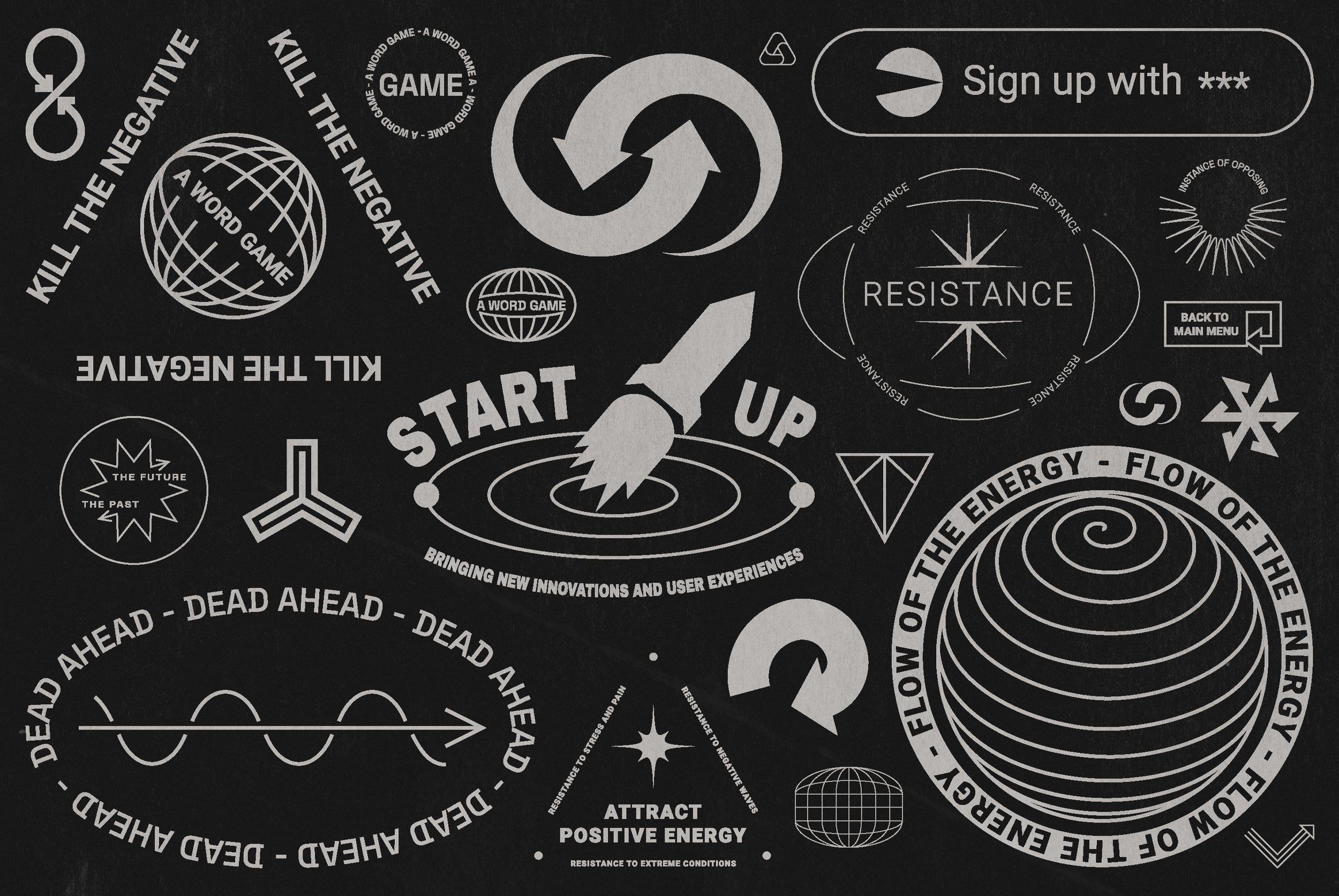 Editable Logo Badge, Shapes Kit - secret-cache