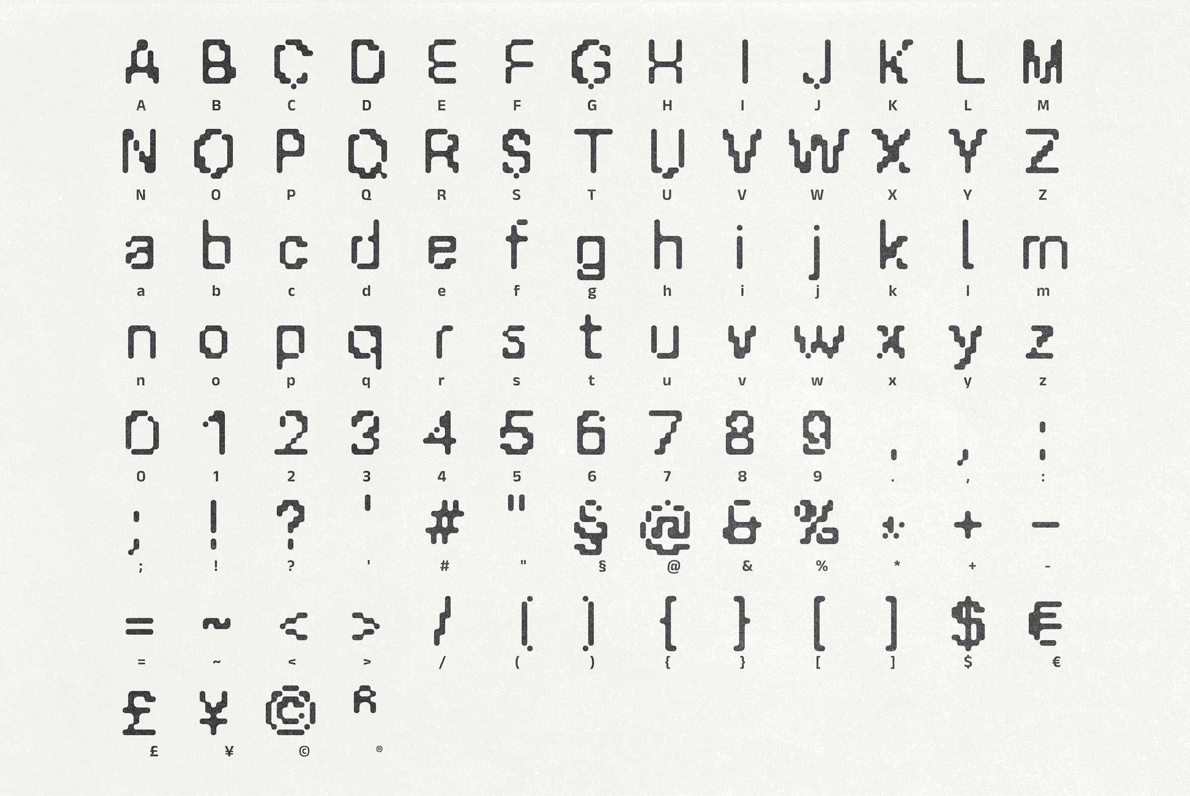 Digi Decay Pixelated Typeface - secret-cache
