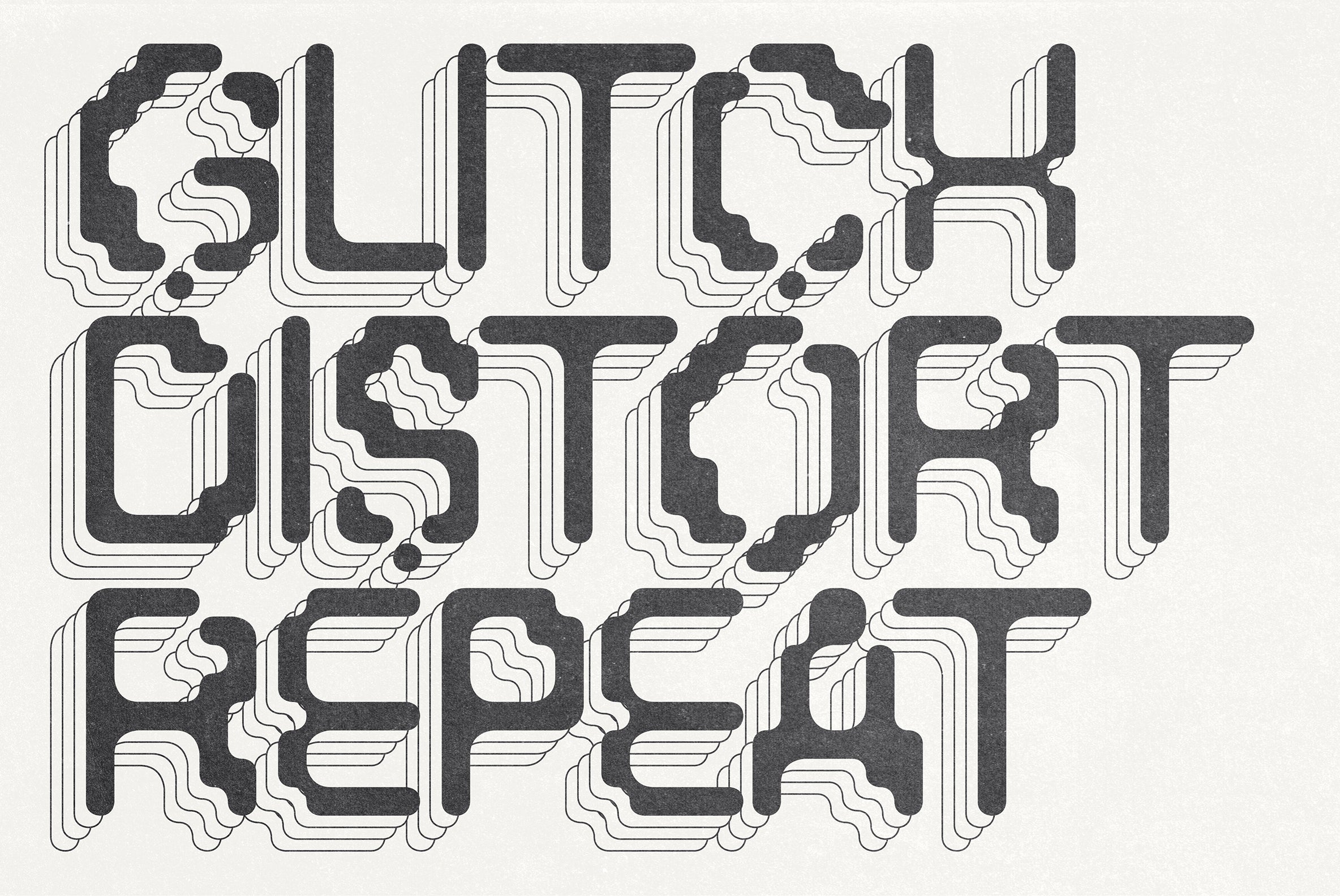Digi Decay Pixelated Typeface - secret-cache