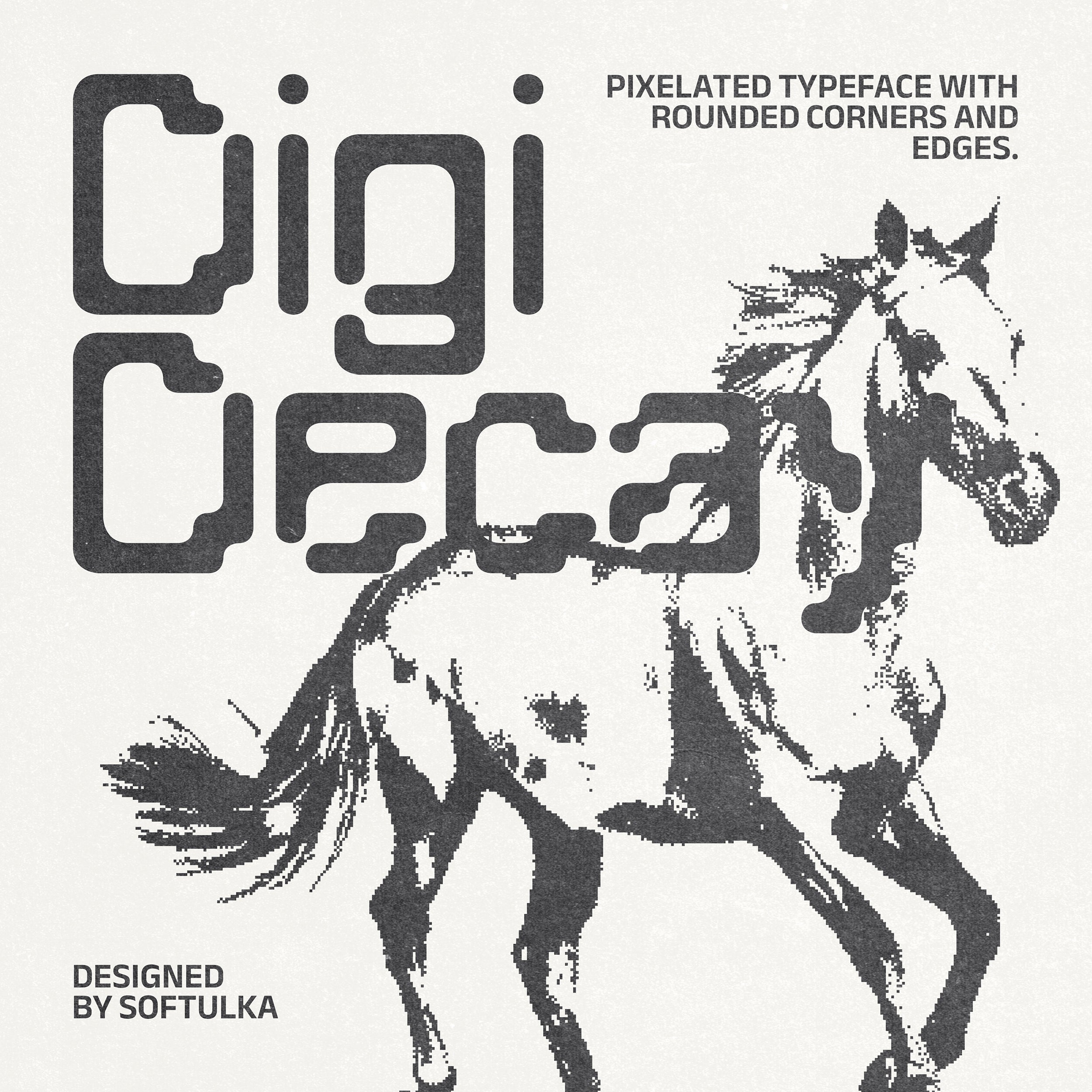 Digi Decay Pixelated Typeface - secret-cache
