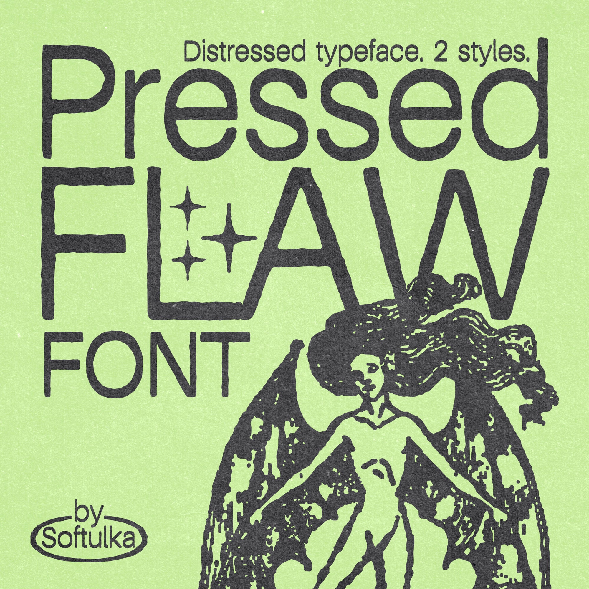 Pressed Flaws Textured Typeface - secret-cache