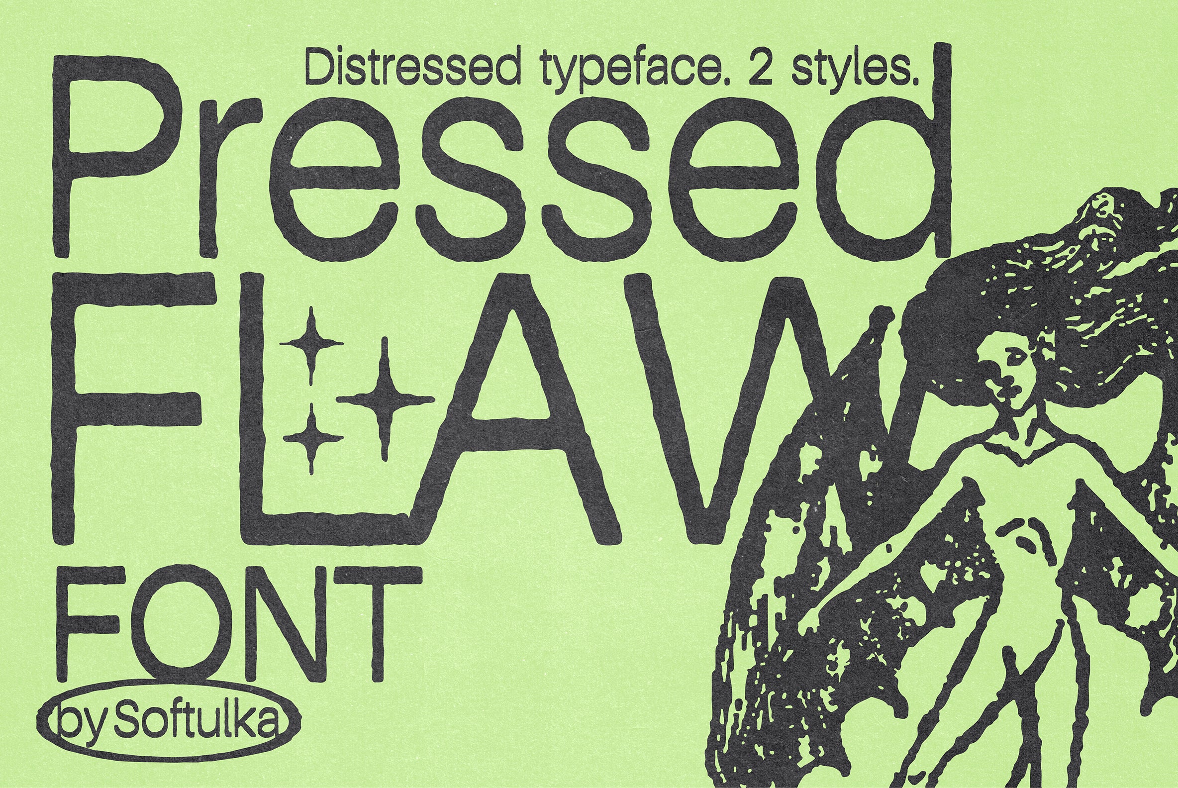 Pressed Flaws Textured Typeface - secret-cache