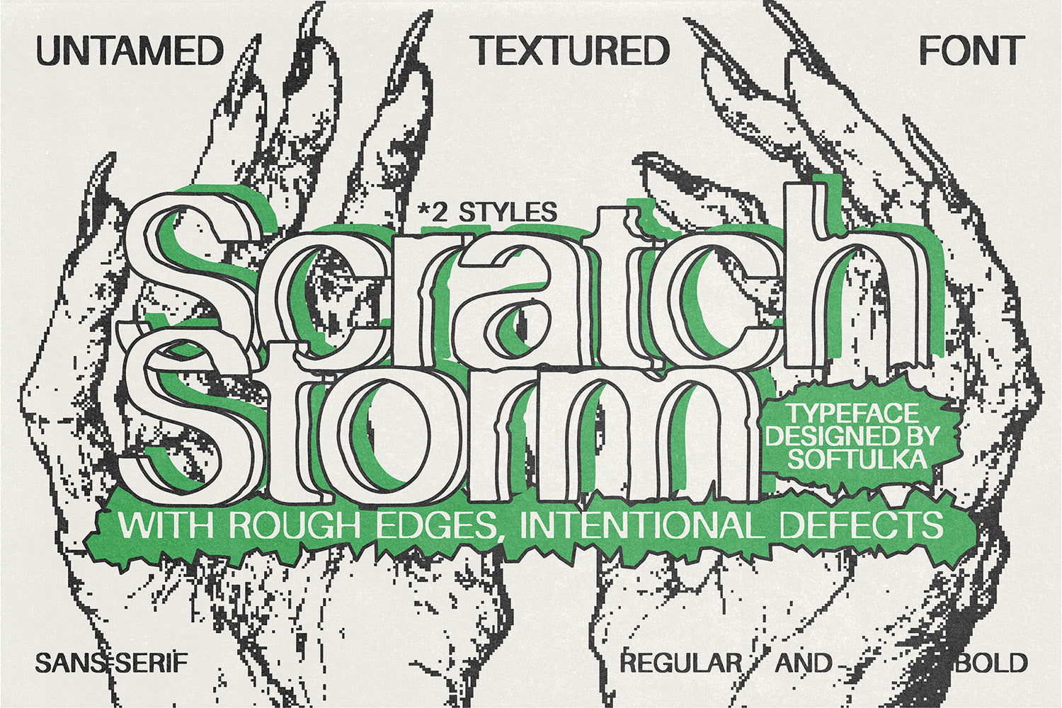 Scratch Storm Rebellious Textured Typeface - secret-cache
