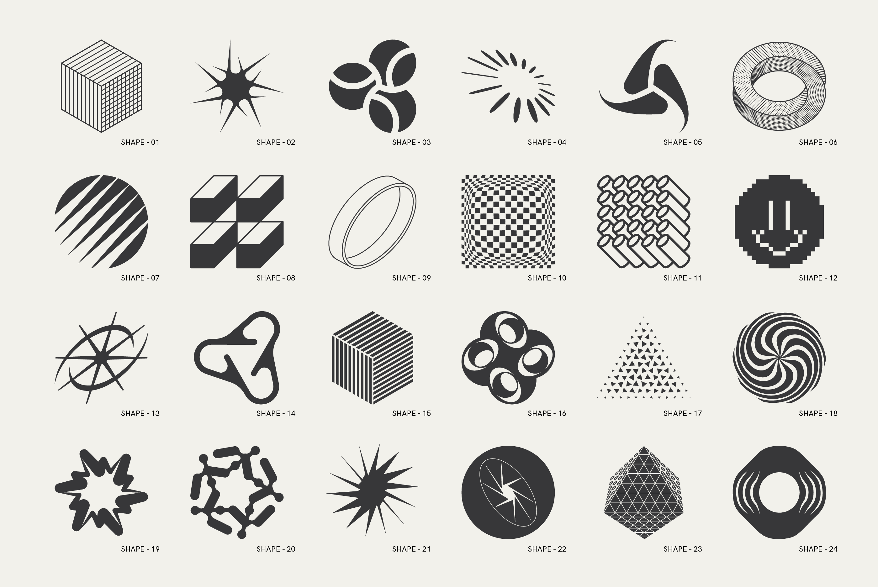 120 Abstract Geometric Shapes. Part 1 - secret-cache