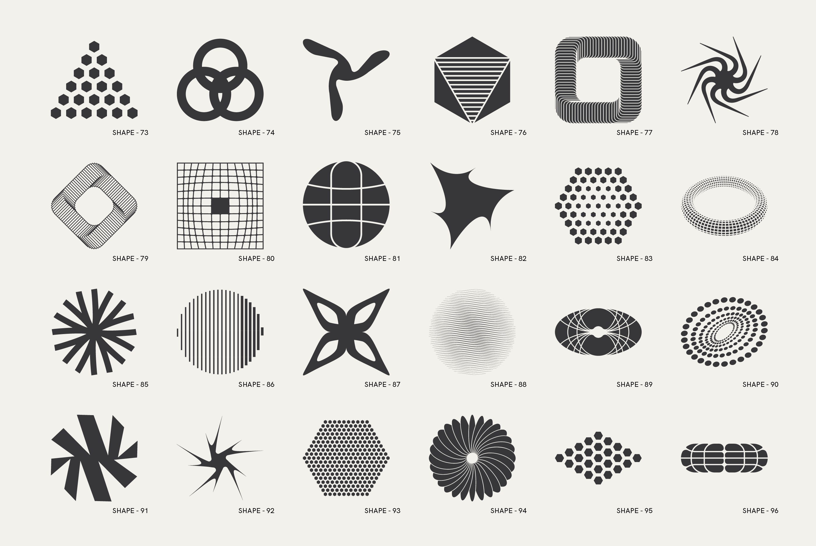 120 Abstract Geometric Shapes. Part 1 - secret-cache