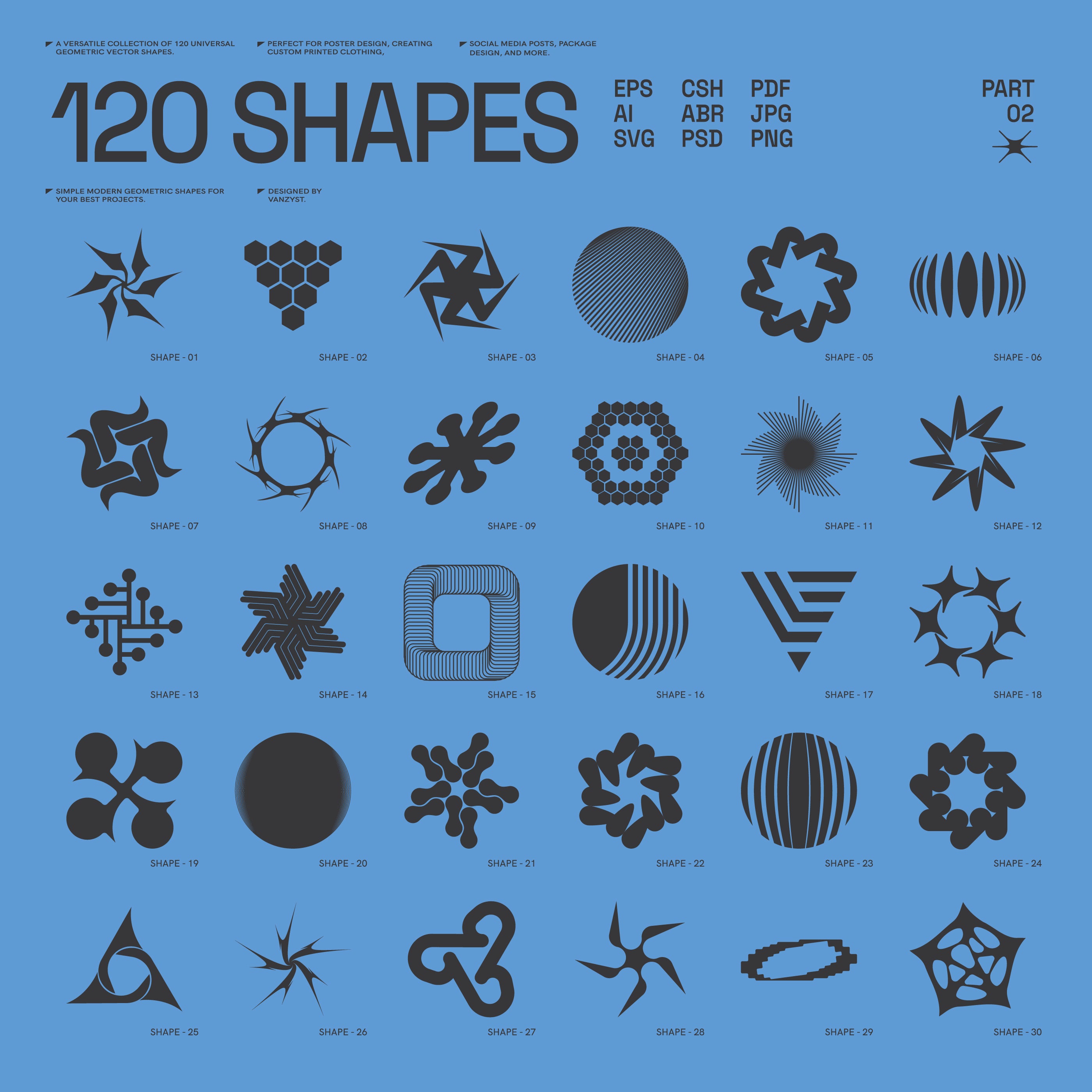 120 Abstract Geometric Shapes. Part 2 - secret-cache