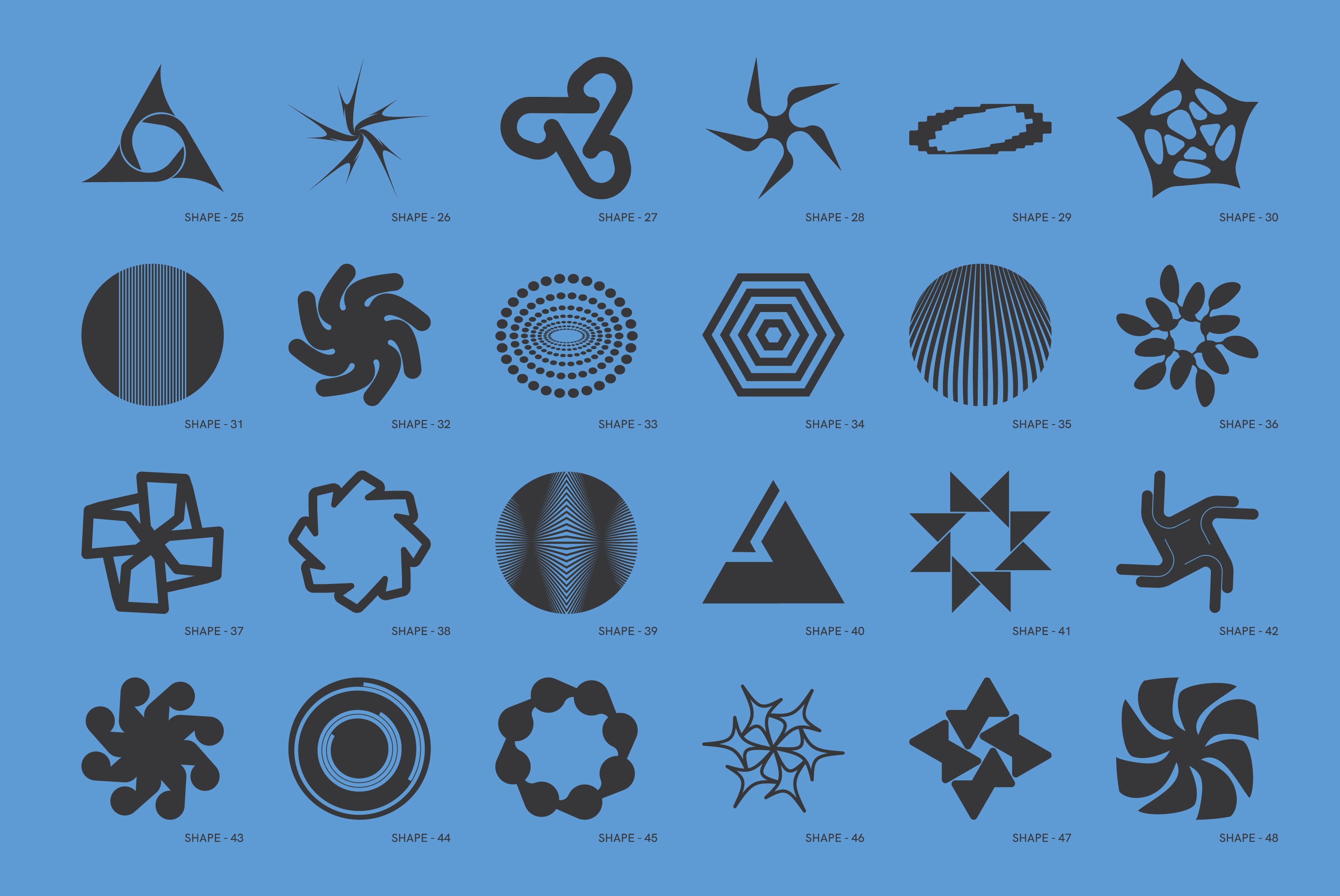 120 Abstract Geometric Shapes. Part 2 - secret-cache