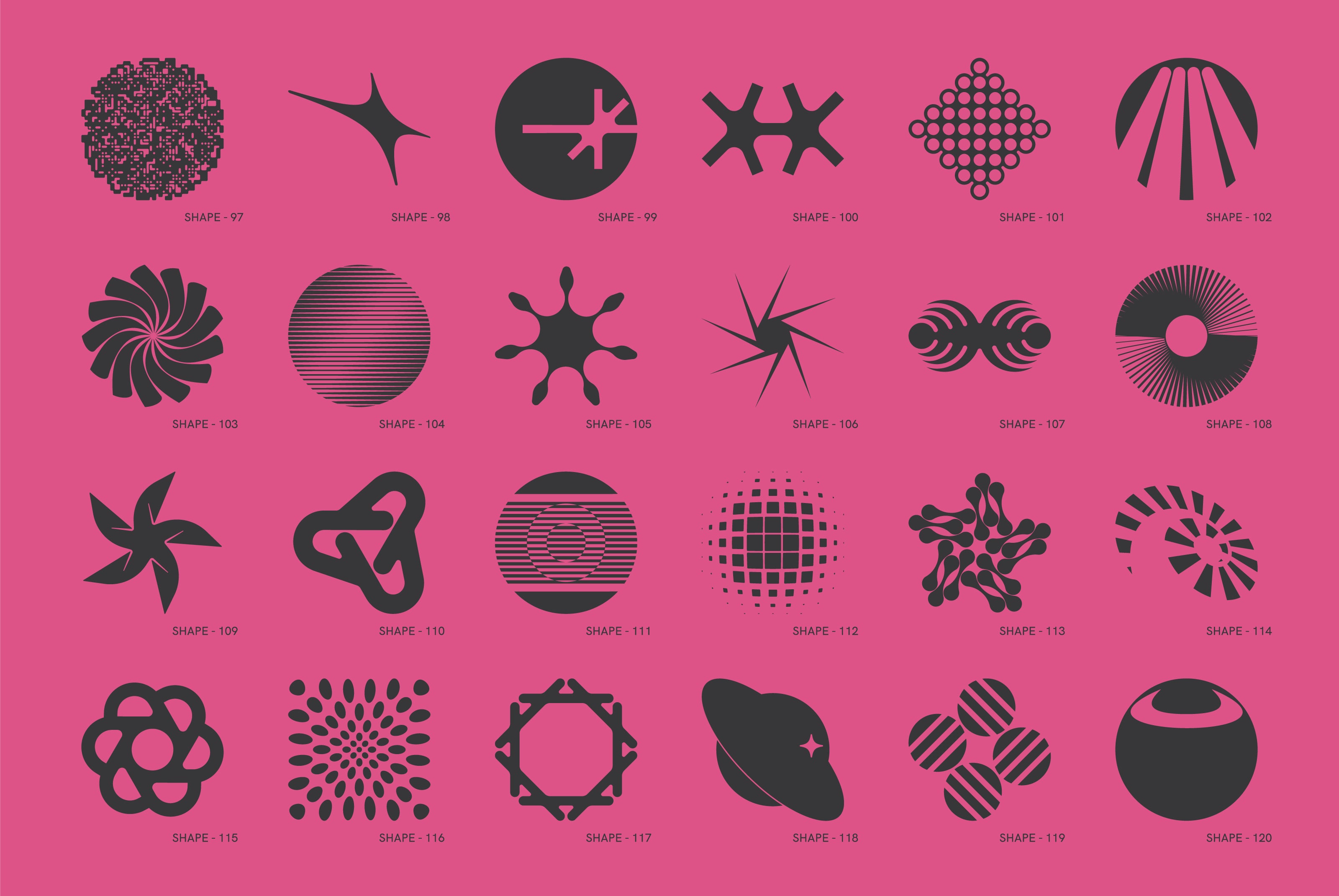 120 Abstract Geometric Shapes. Part 5 - secret-cache