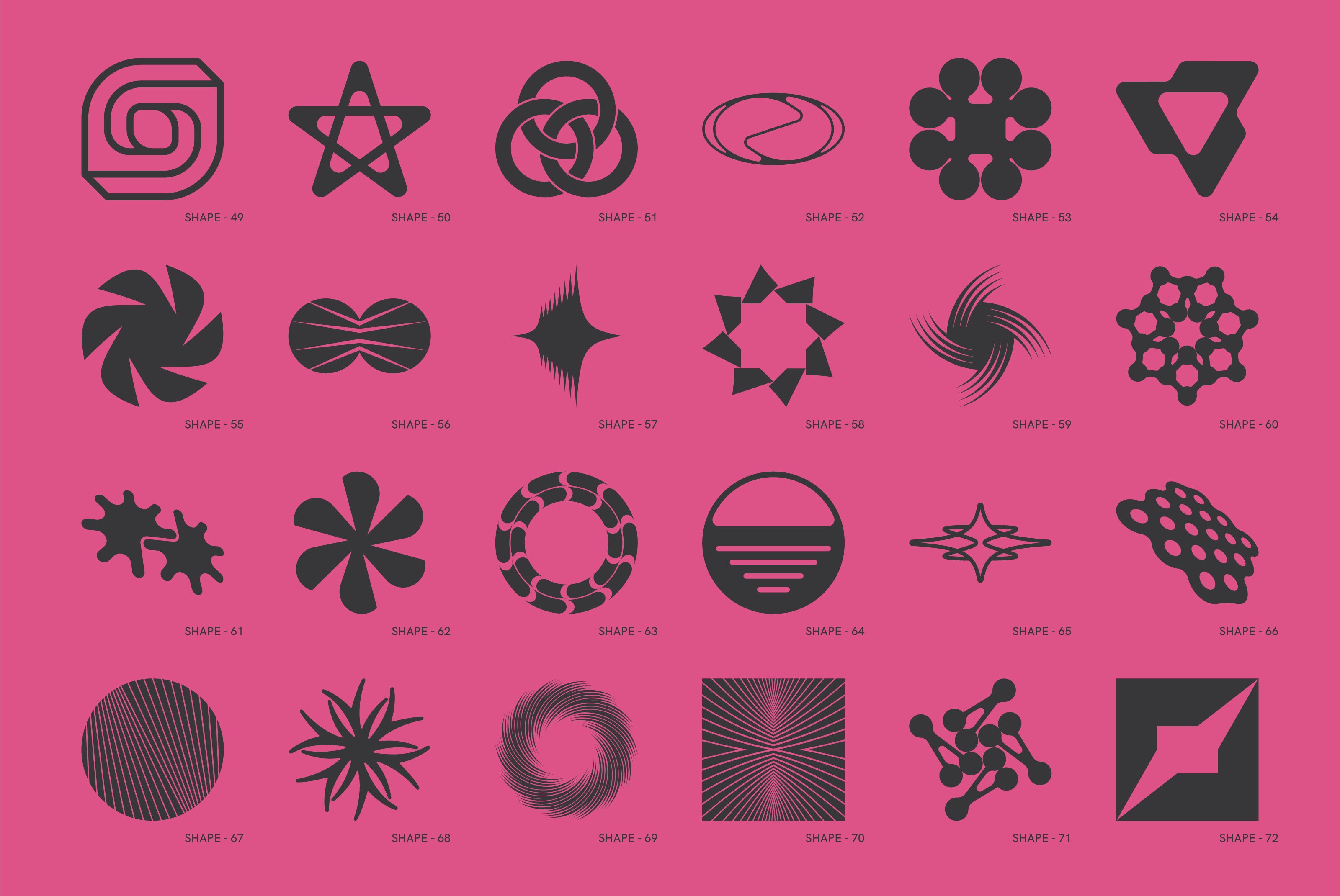 120 Abstract Geometric Shapes. Part 5 - secret-cache