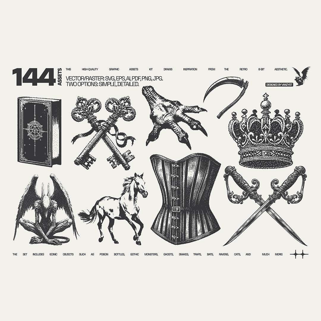 144 DarkPixel Graphic Pack - secret-cache