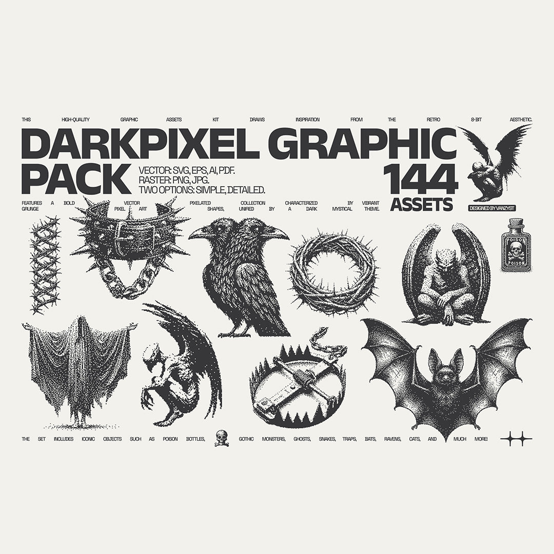 144 DarkPixel Graphic Pack - secret-cache