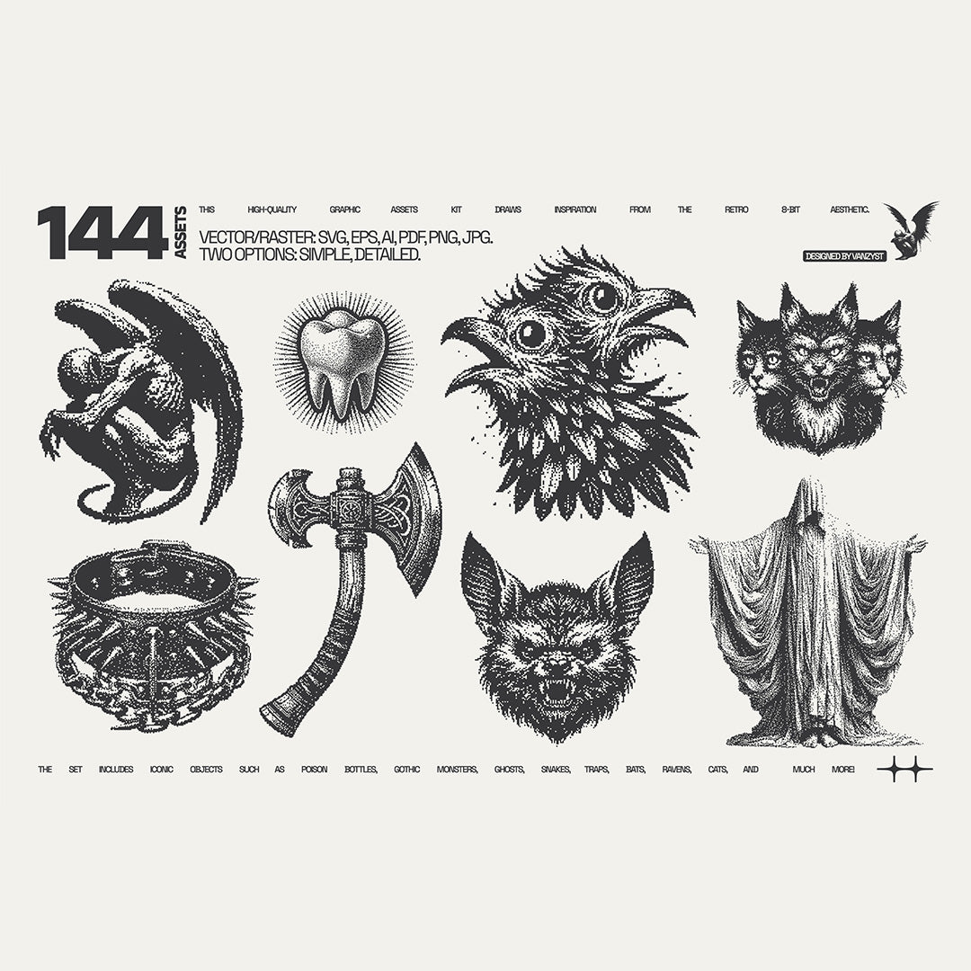 144 DarkPixel Graphic Pack - secret-cache