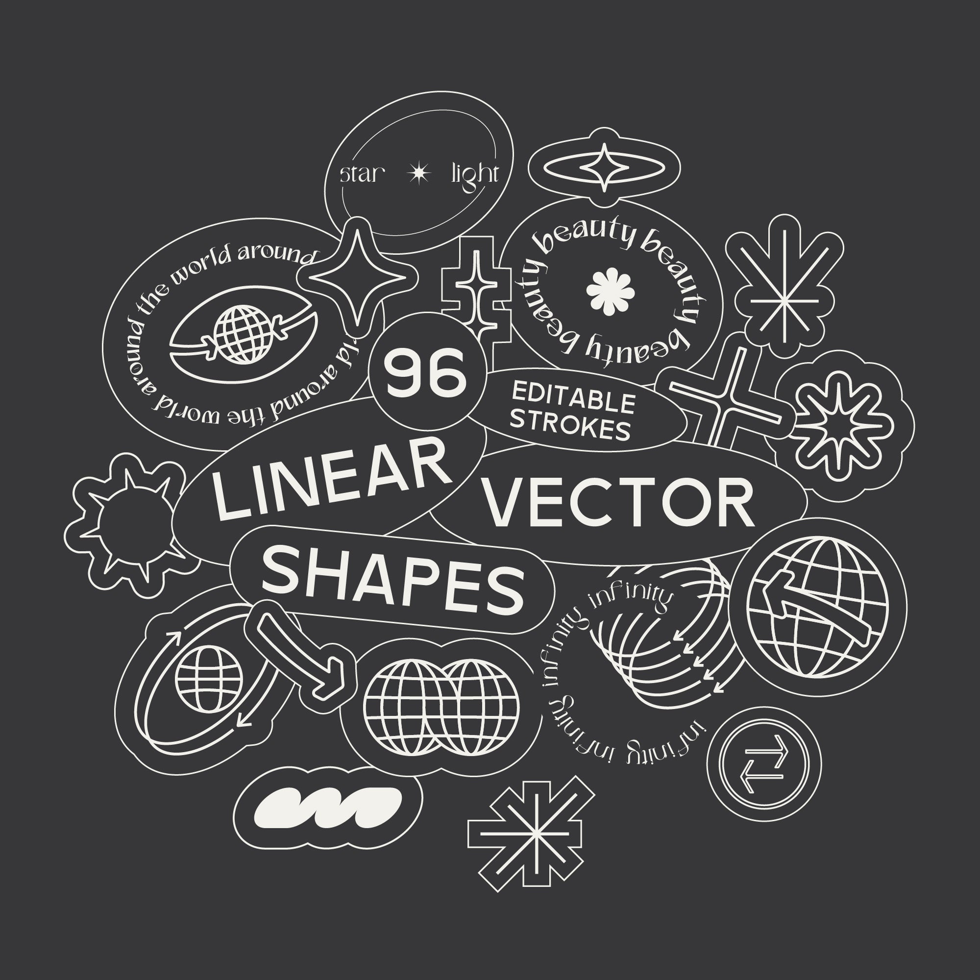 96 Linear Vector Shapes. Part 1 - secret-cache
