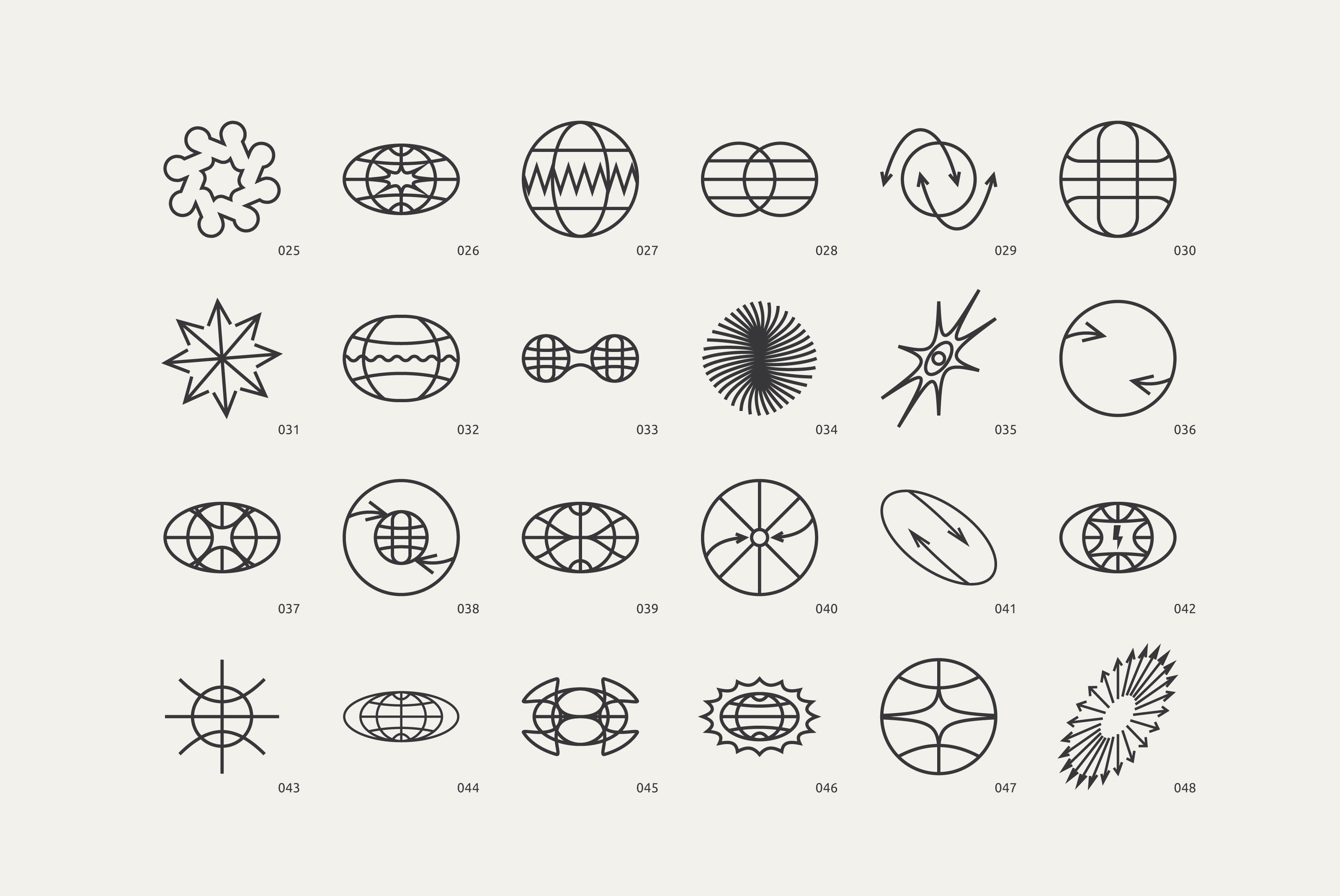 96 Linear Vector Shapes. Part2 - secret-cache