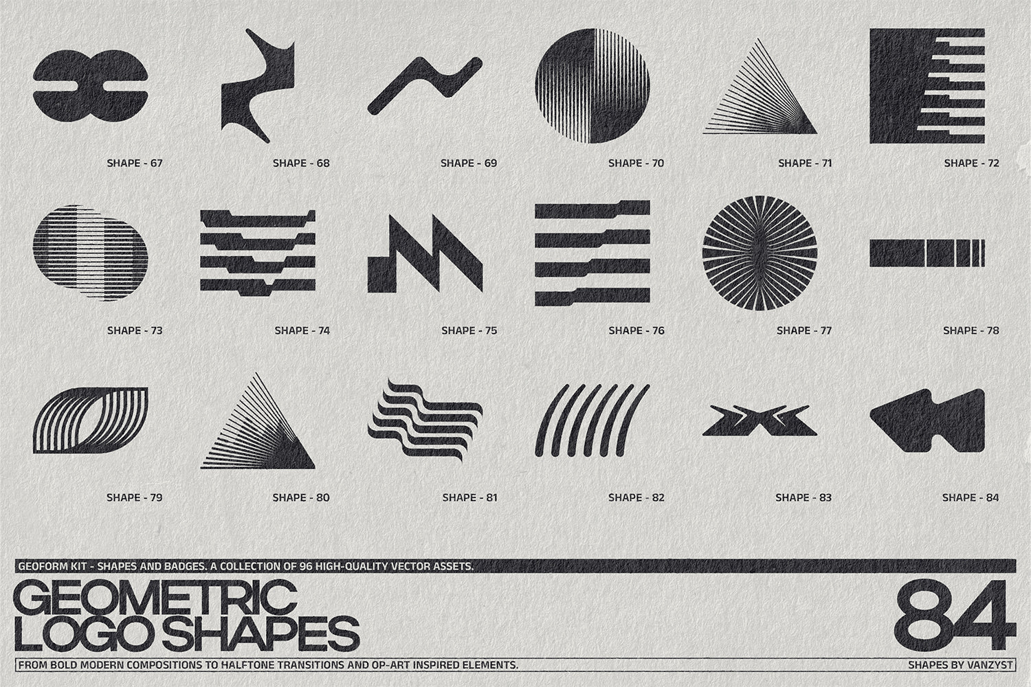 GeoForm Kit - 96 Shapes, Badges - secret-cache