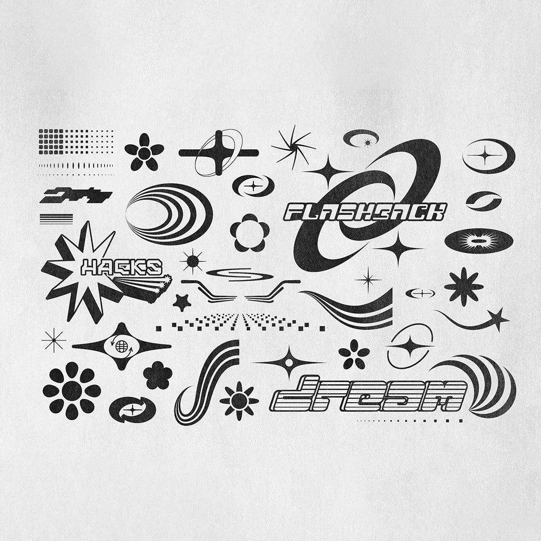 Y2K 240 Shapes Badges Graphic Styles - secret-cache